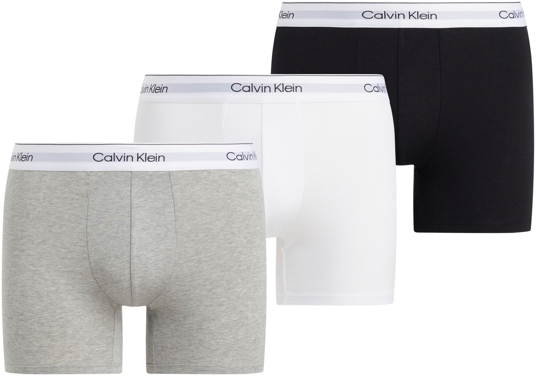 Calvin Klein Underwear Boxer »BOXER BRIEF 3PK«, (Packung, 3 St.), mit längerem Bein, Logo-Elastikbund (3 Stück)