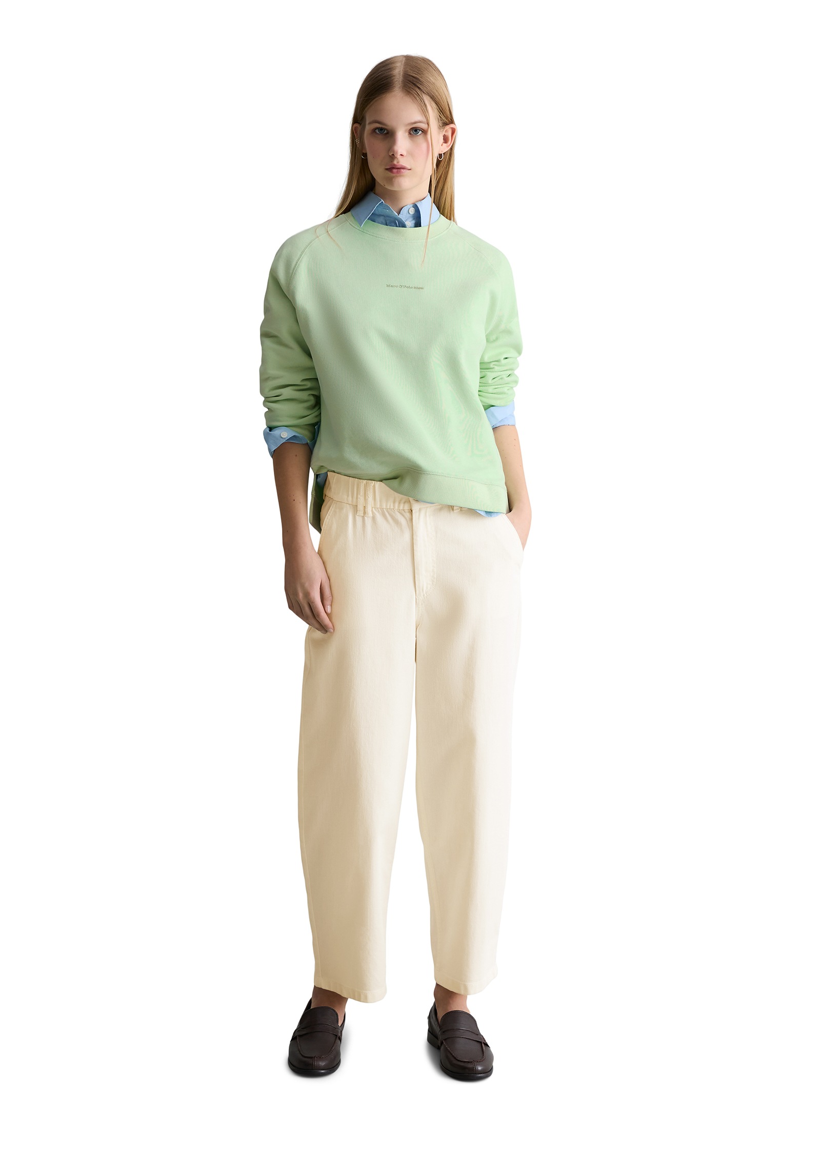 Marc O'Polo DENIM Sweatshirt , relaxed fit, aus Organic Cotton, mit Schlitzen an der Seitennaht
