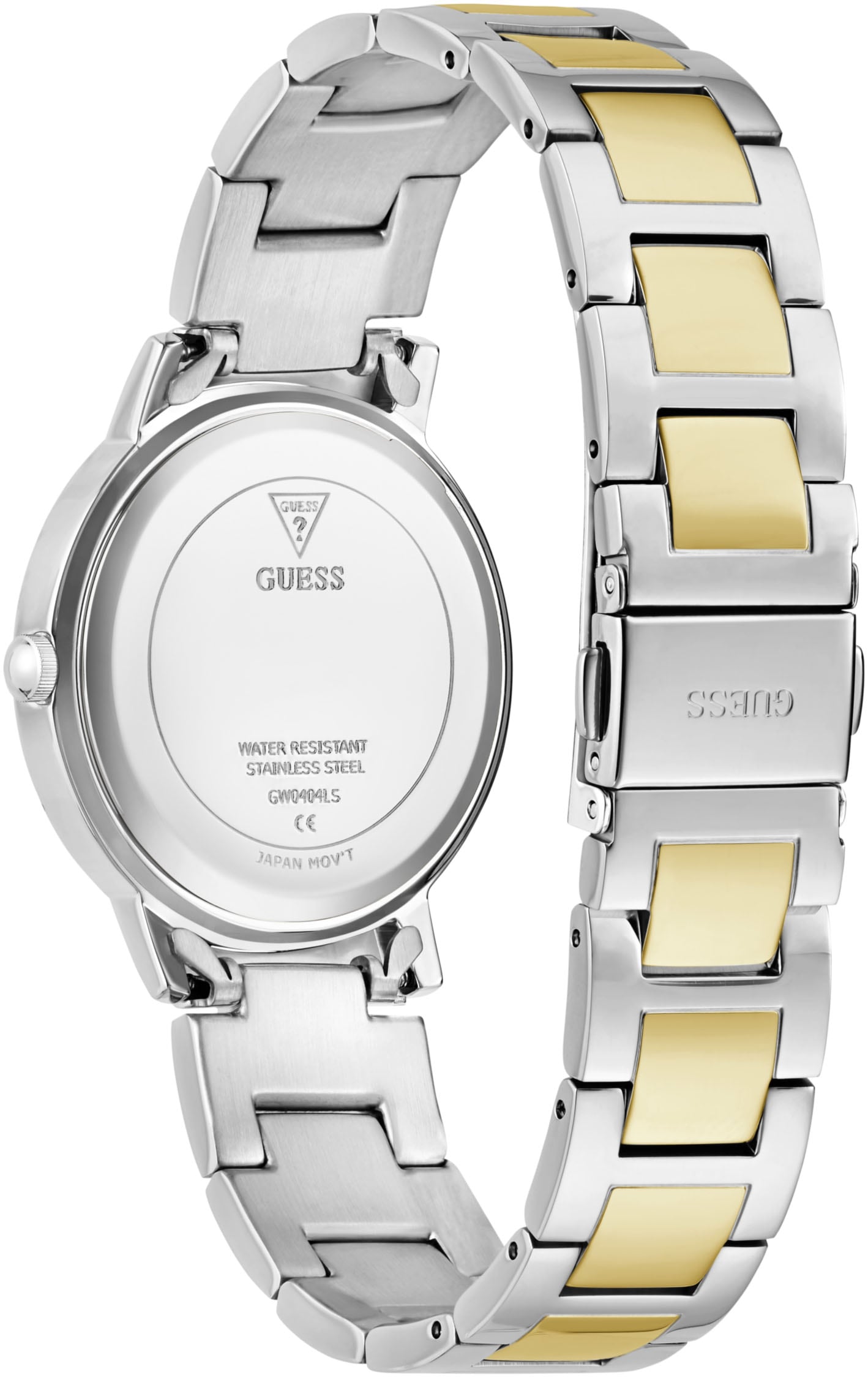 Guess Quarzuhr »DAWN« Armbanduhr, Damenuhr, Edelstahlarmband, analog