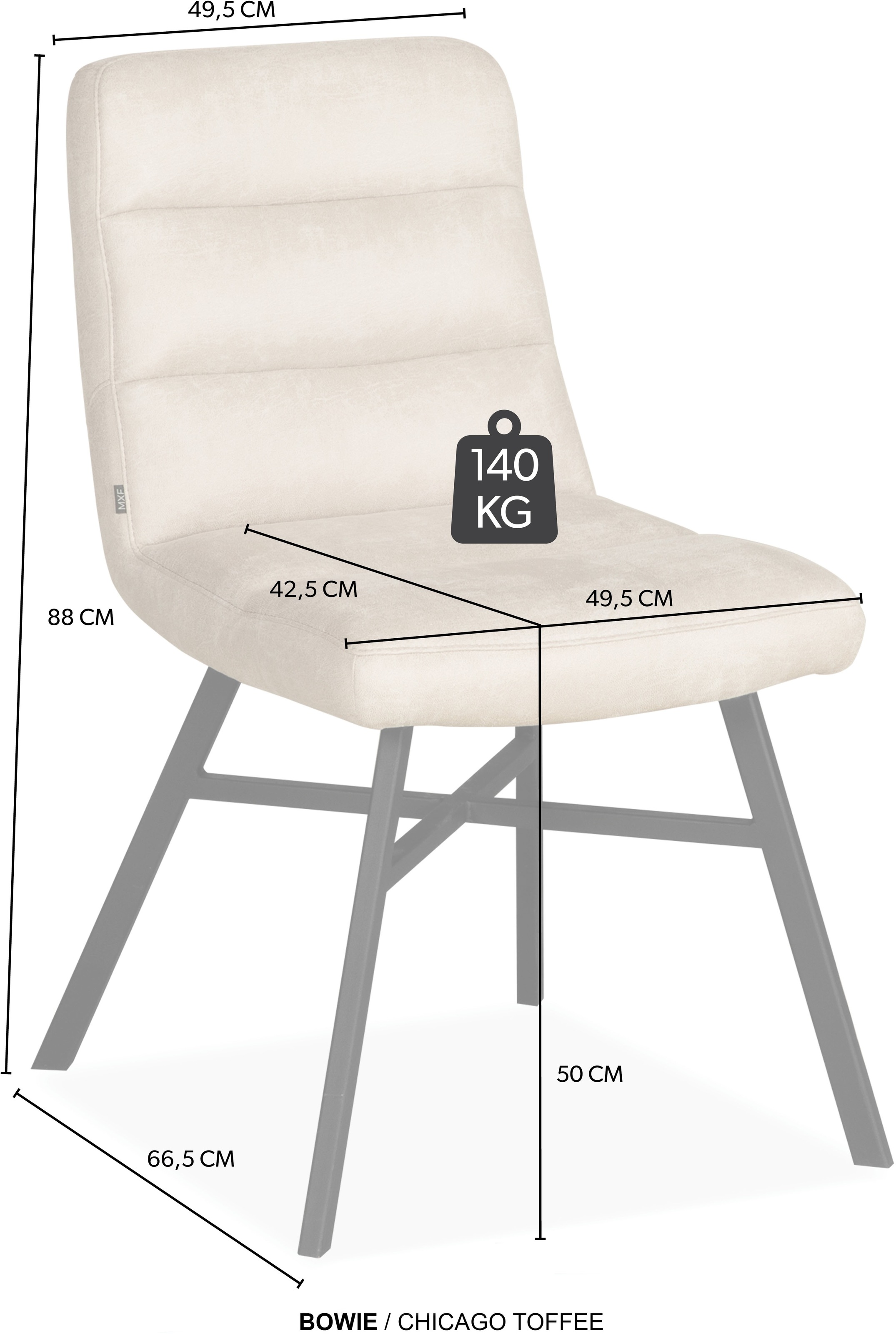 OMG Design Esszimmerstuhl »Bowie« (Set) 2 Stk.Esszimmerstuhl, pflegeleichter Bezug