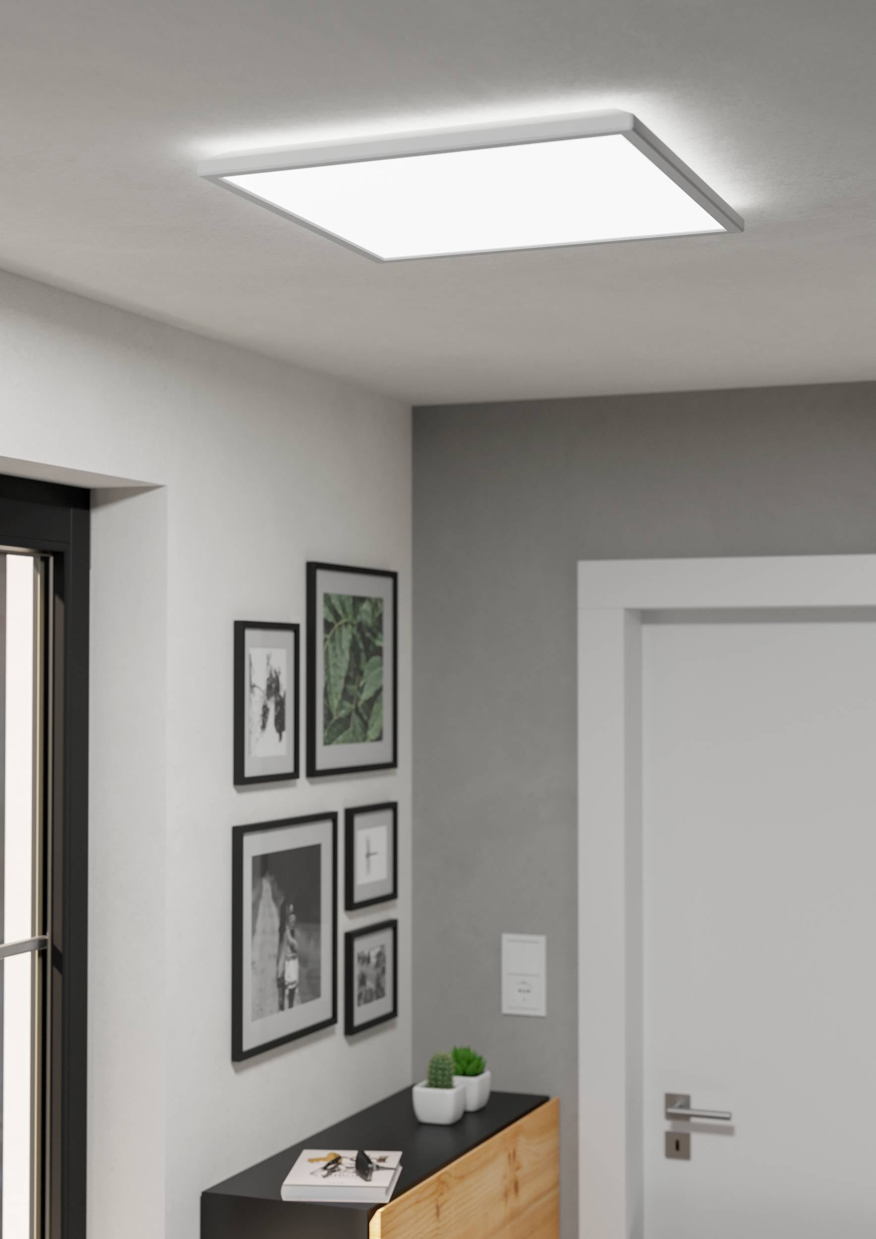 EGLO Deckenleuchte »Rovito-R Deckenlampe, Deckenbeleuchtung, Badlampe, Kunststoff, IP44« LED-Modul 1 Stk. Kaltweiß | Neutralweiß | Warmweiß Wand-/Deckenleuchte - L50 x B50 x H3,2 cm - weiß - 17W inkl.