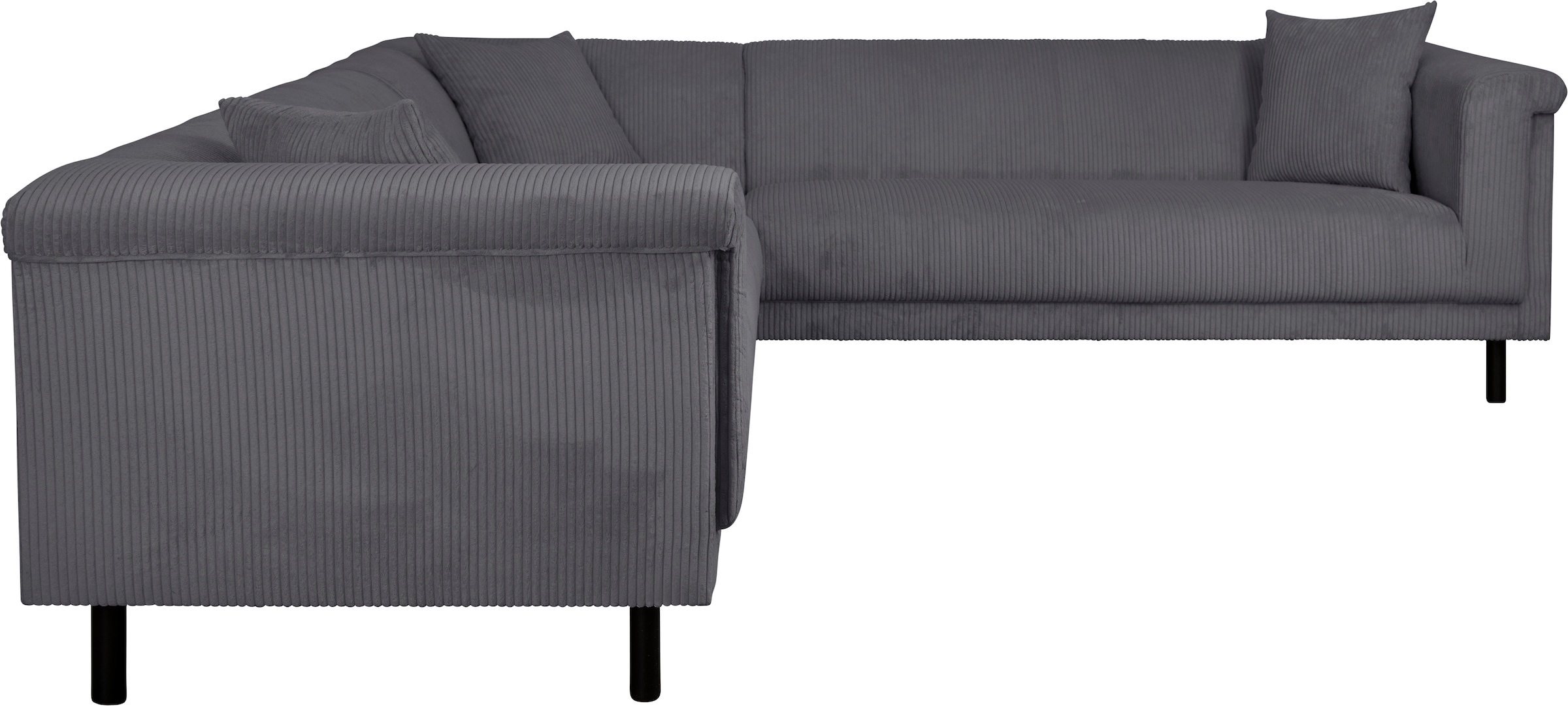 INOSIGN Ecksofa »AGNIA L-Form  B/T/H: 244/244/71 cm«, incl. Zierkissen, gleichschenklig, auch in Cord