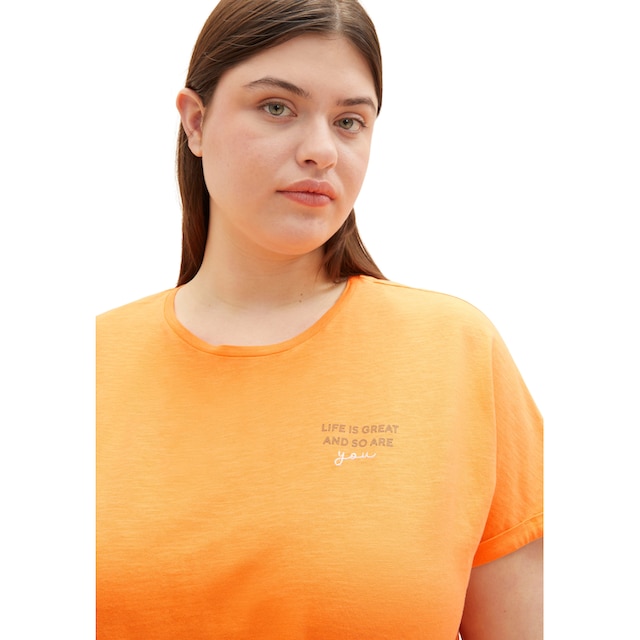 TOM TAILOR PLUS T-Shirt, mit Rundhalsausschnitt - NEUE KOLLEKTION bestellen  | UNIVERSAL