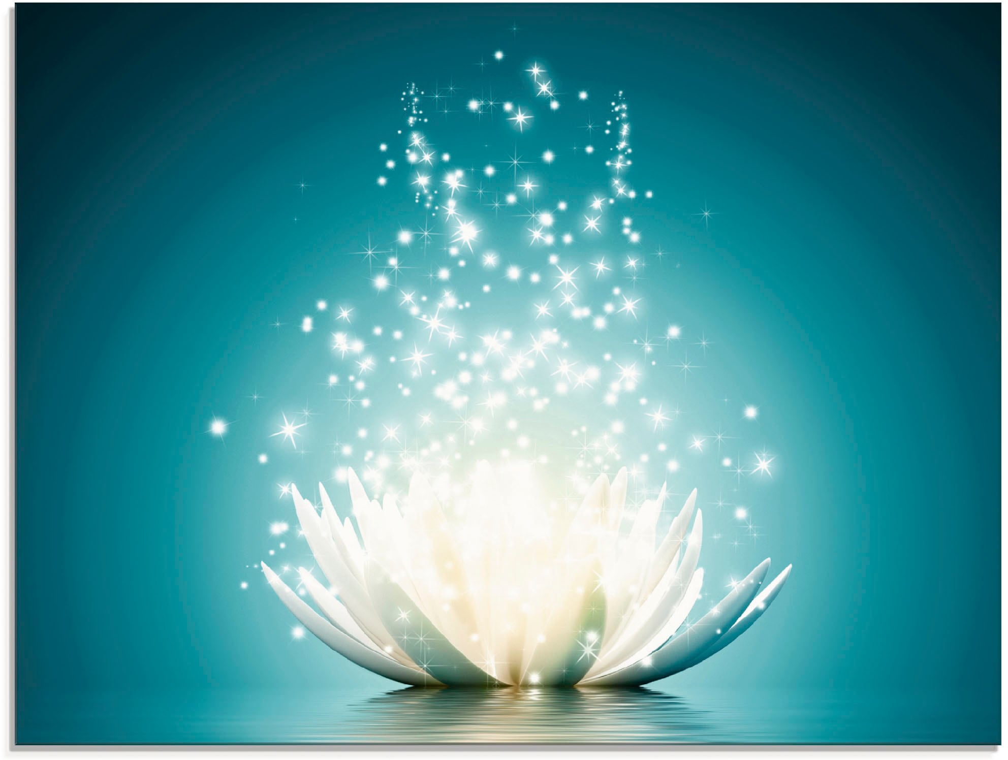 Artland Glasbild »Magie der Lotus-Blume«, Blumen, (1 St.), in verschiedenen Größen