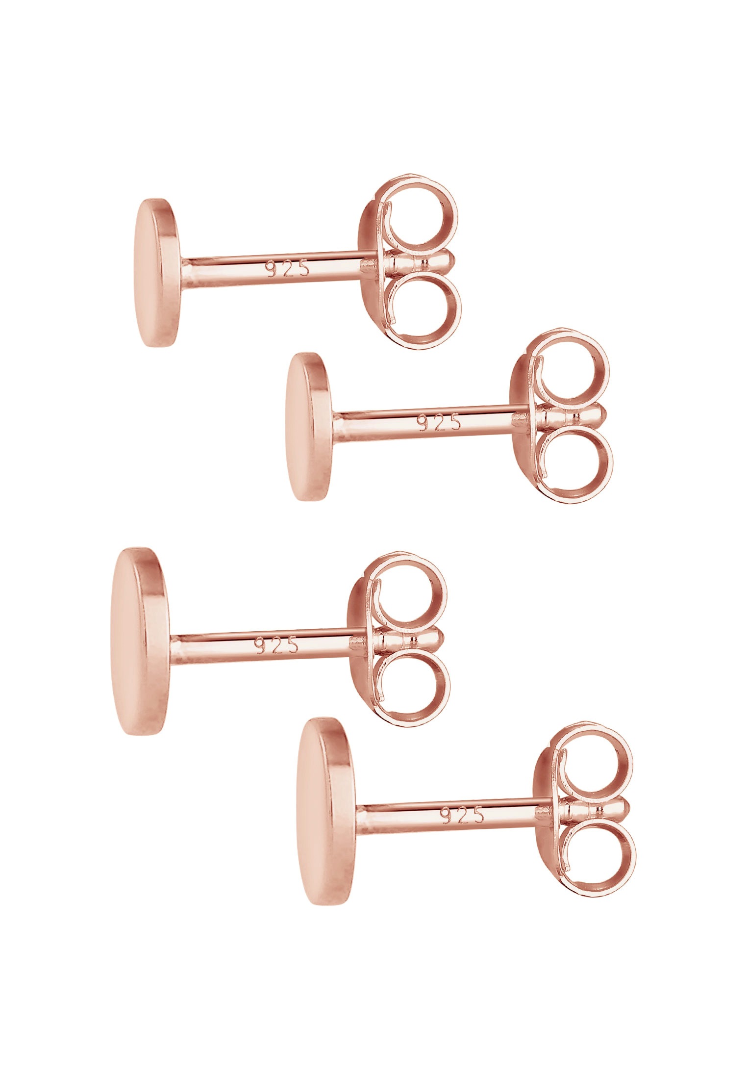 Elli Ohrstecker-Set »Ohrringe Disc Plättchen Kreis Basic 2er Set 925 Silber«