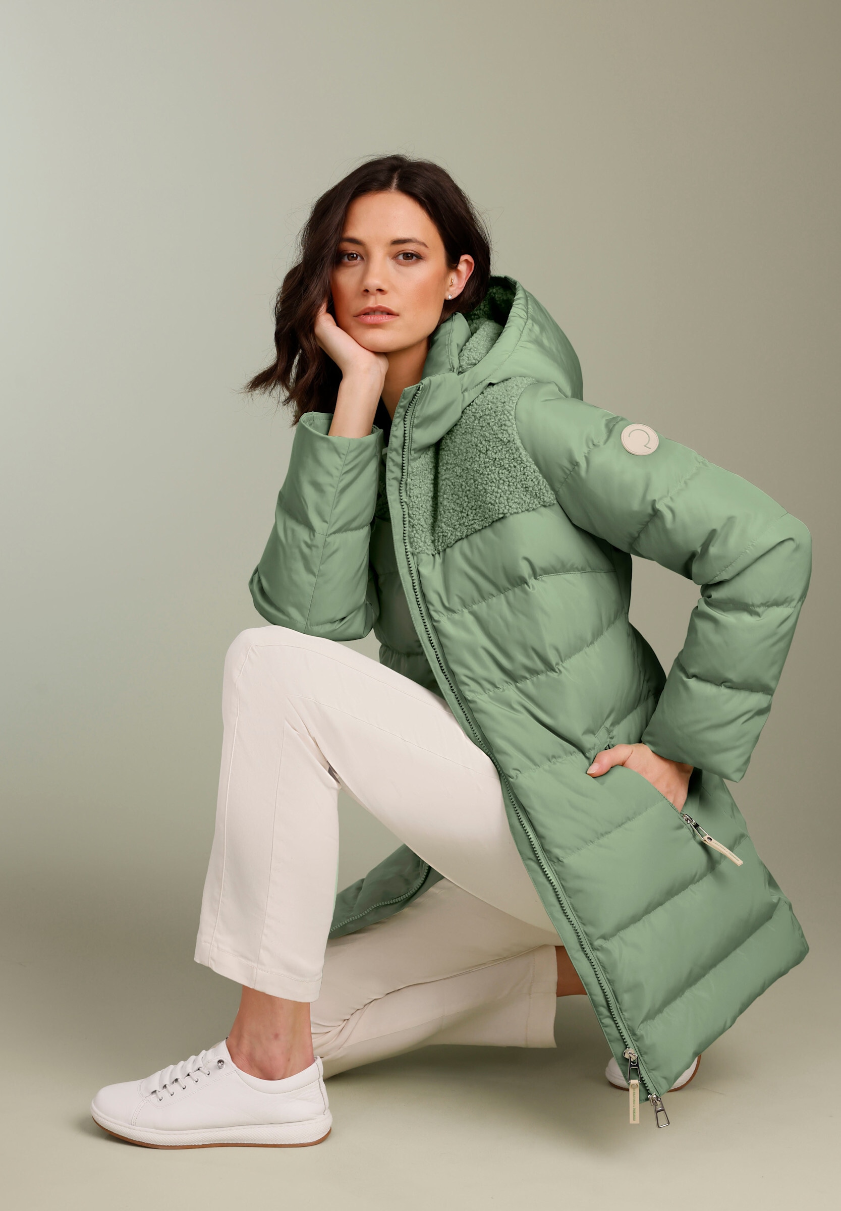 creation L Daunenjacke »Daunen-Steppjacke Daunenjacke mit Teddyfleece« Abnehmbare Kapuze