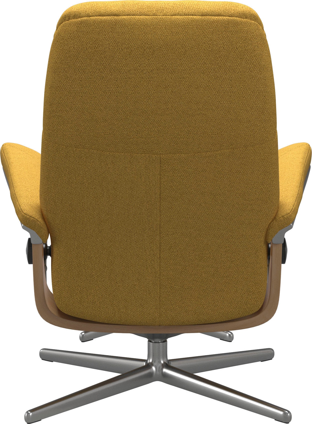 Stressless® Relaxsessel »Consul«, (Set, Relaxsessel mit Cross Raten Holzakzent Hocker), Hocker, L, S, & M kaufen mit mit Base, Eiche auf Größe