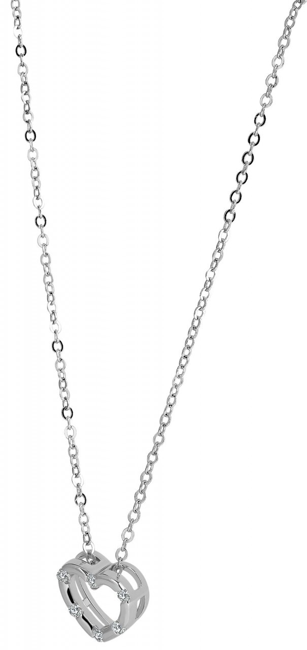 Adelia´s Kette mit Anhänger »Adelia's Damen 925 Silber Halskette mit Anhänger Herz mit Zirkonia unbekannt cm«