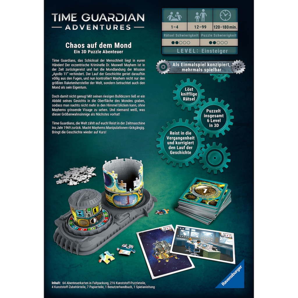 Ravensburger 3D-Puzzle »Time Guardians, Chaos auf dem Mond«