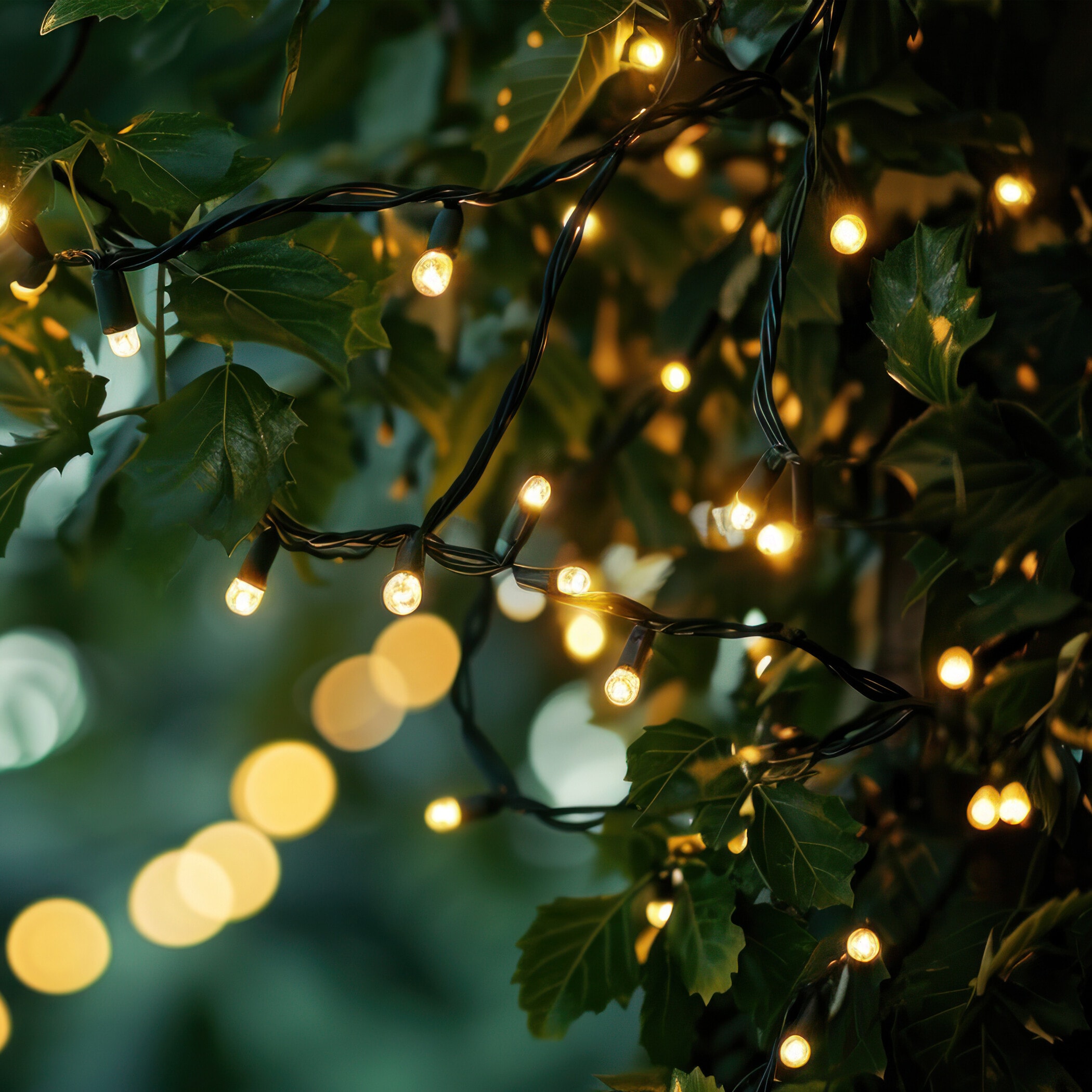 SHX LED-Lichterkette mit 48 LEDs, für innen und außen, 8 Beleuchtungs-Modi