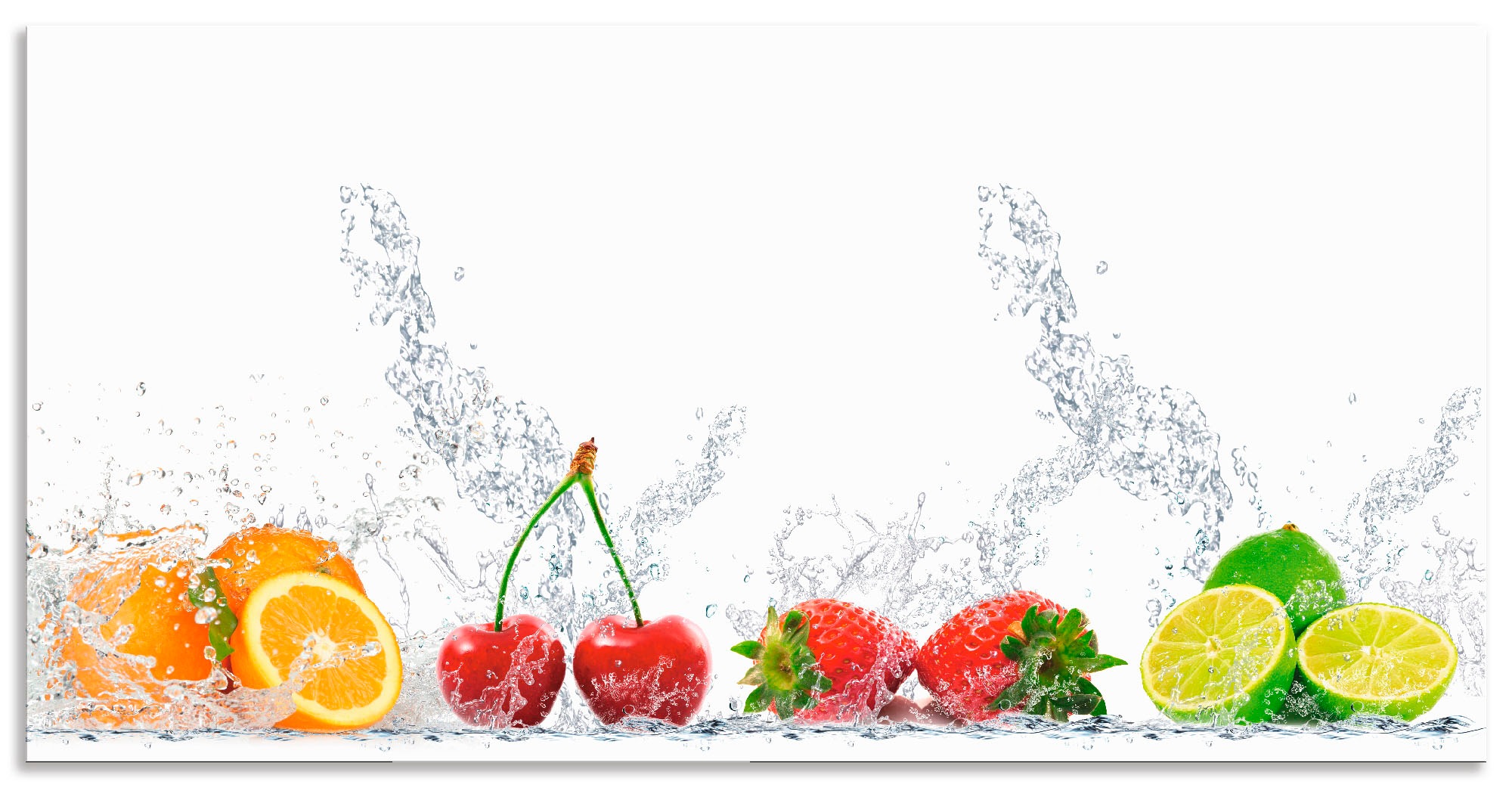 Küchenrückwand »Fruchtig erfrischend gesund Fruchtmix«, (1 tlg.), Alu Spritzschutz mit...