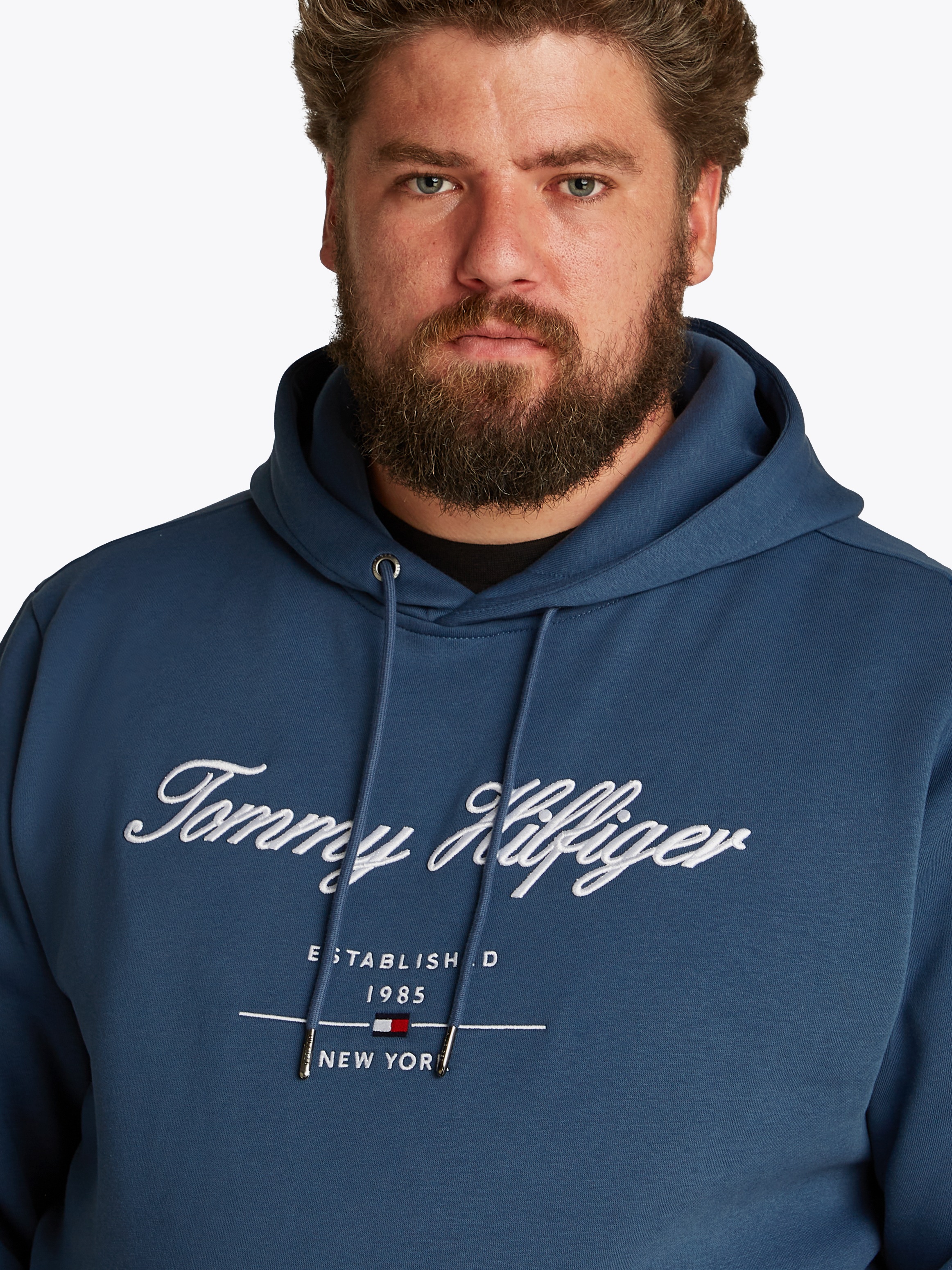 Tommy Hilfiger Big & Tall Sweatshirt »BT-SCRIPT LOGO HOODY-B«, in Großen Größen, Logostickerei