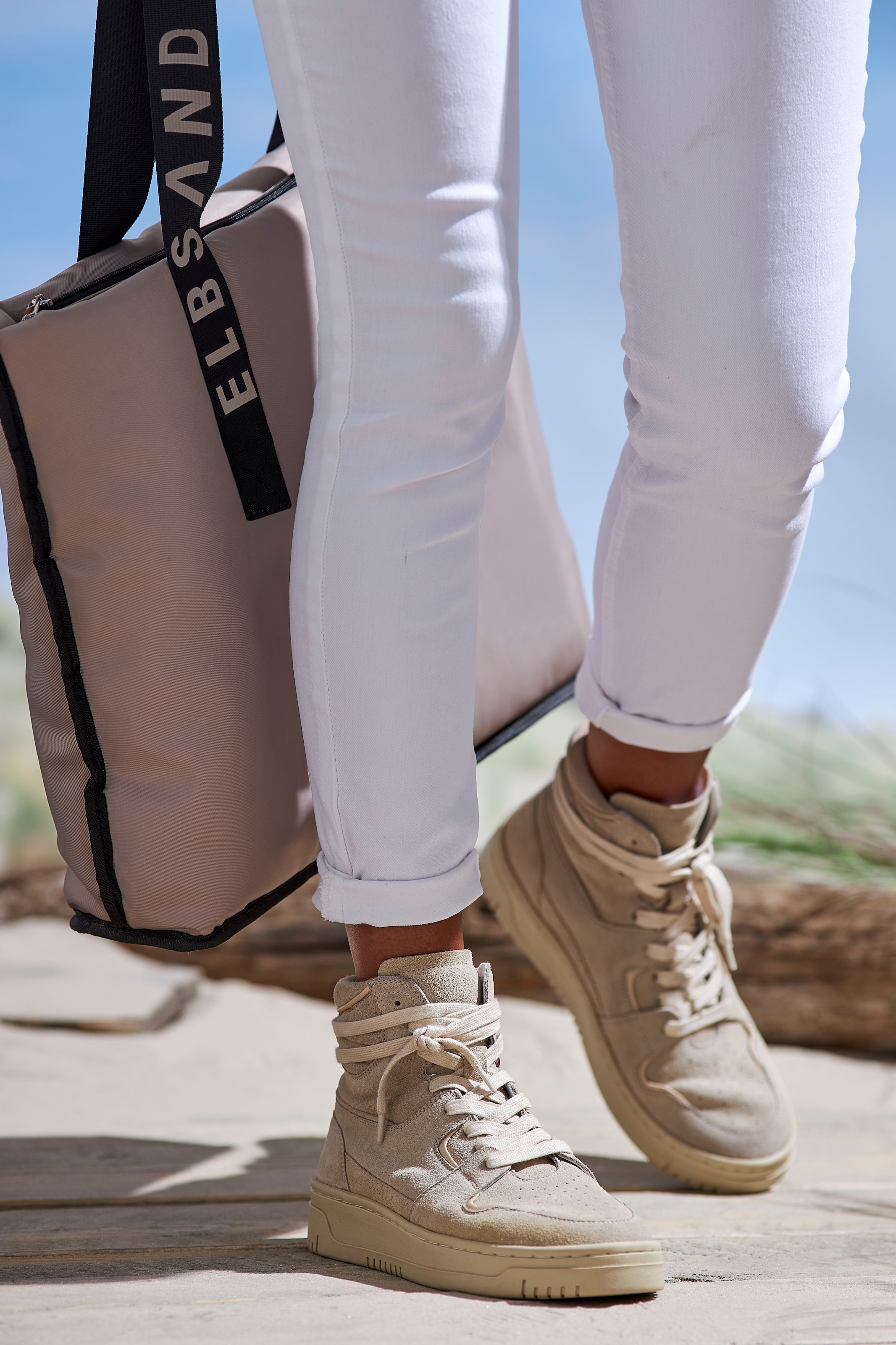 Elbsand Shopper »Schultertasche«, große Handtasche, Henkeltasche, Tragetasche, Badetasche VEGAN