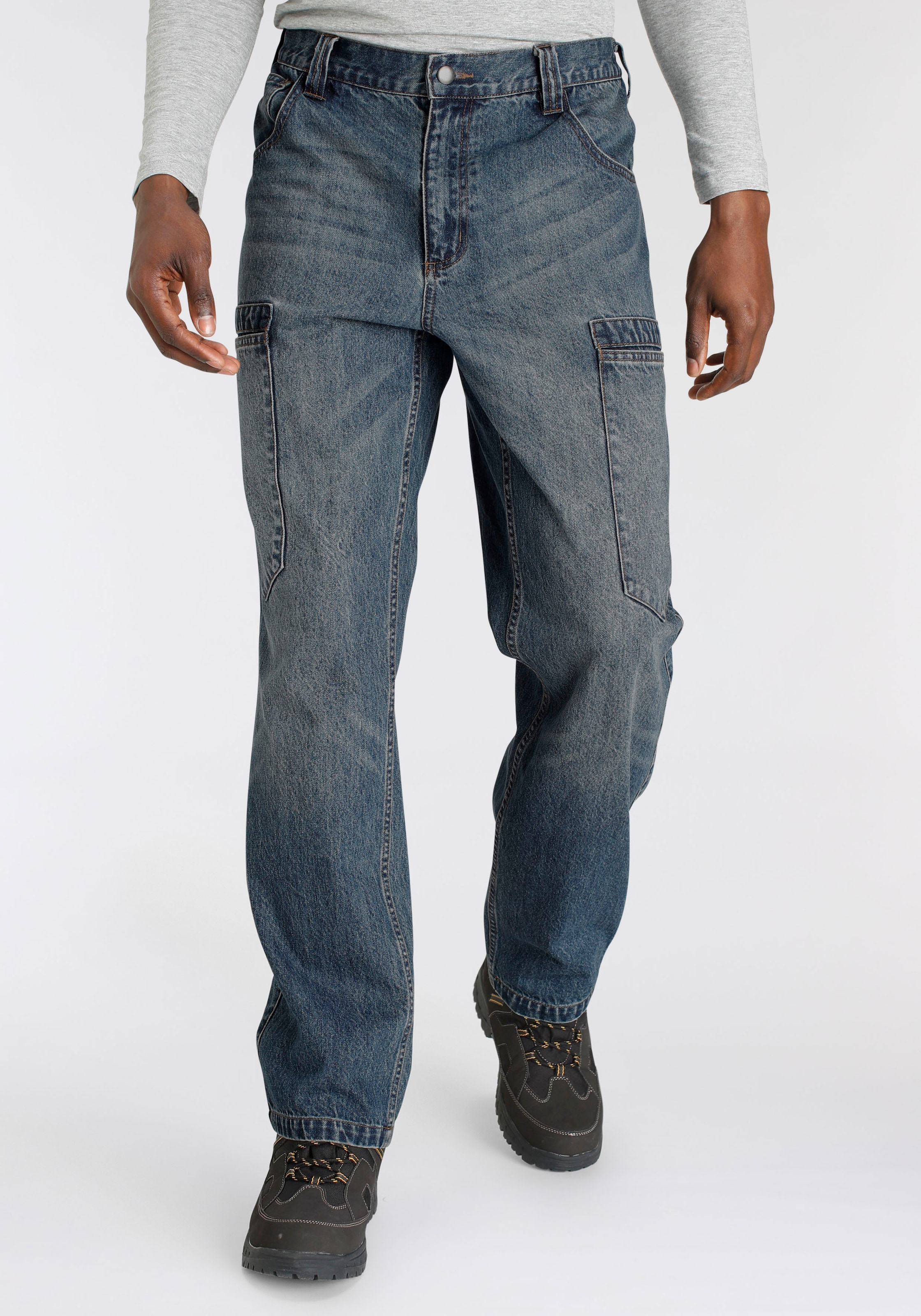 Northern Country Arbeitshose »Cargo Jeans«, (aus 100% Baumwolle, robuster  Jeansstoff, comfort fit), mit dehnbarem Bund, mit 6 praktischen Taschen bei  ♕