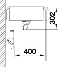 Blanco Granitspüle »AXIA III 45 S«, aus SILGRANIT®, inkl. Esche-Compound-Brückenschneidbrett