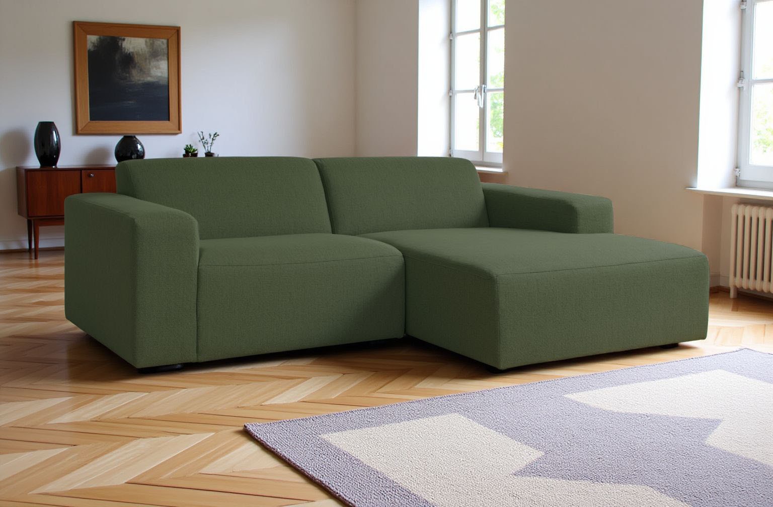 INOSIGN Ecksofa »Koa,228cm, L-Form, Modulsofa, Webstoff, Cord«, Designsofa in Cord, weicher Lounge-Sitzkomfort