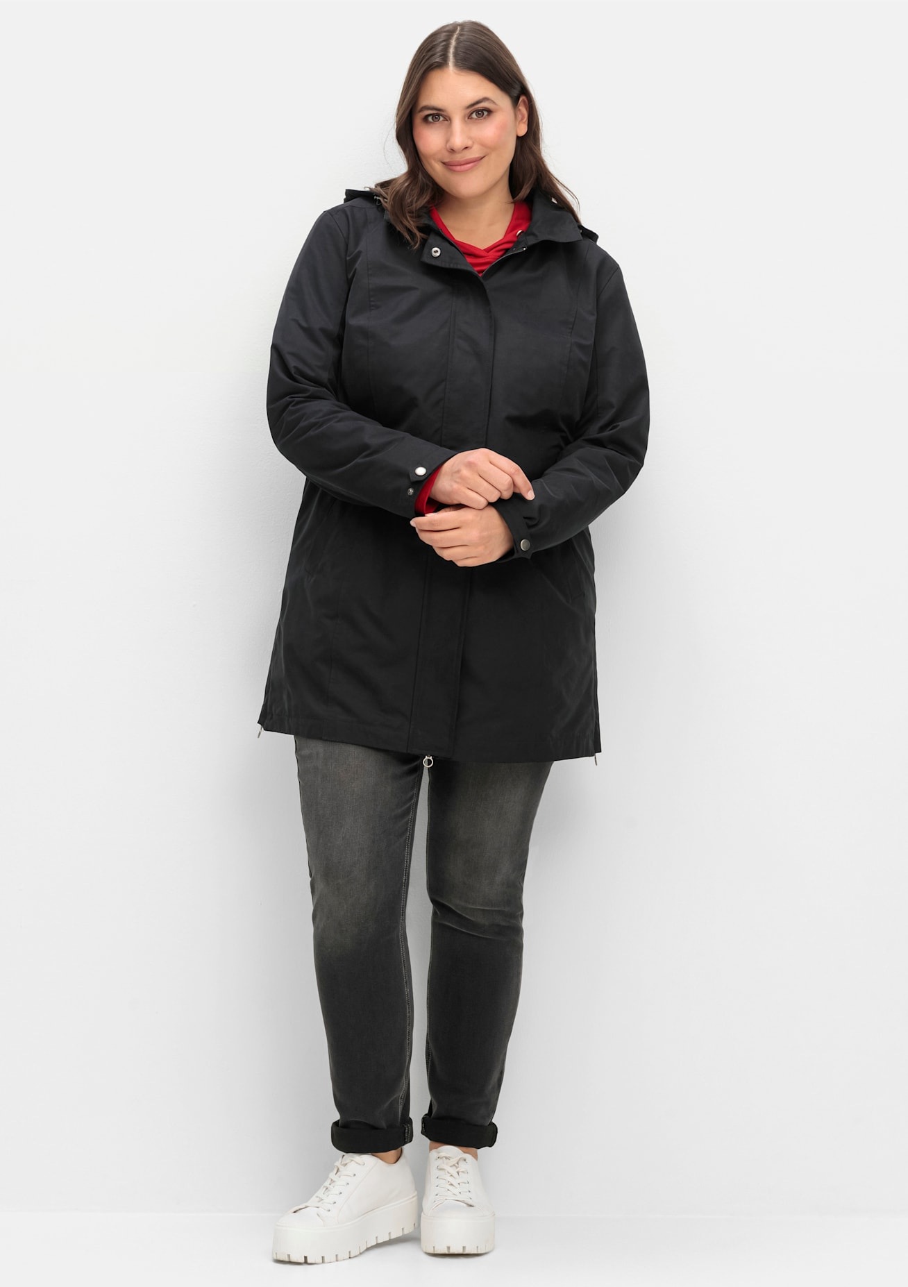Sheego Parka, mit Kapuze