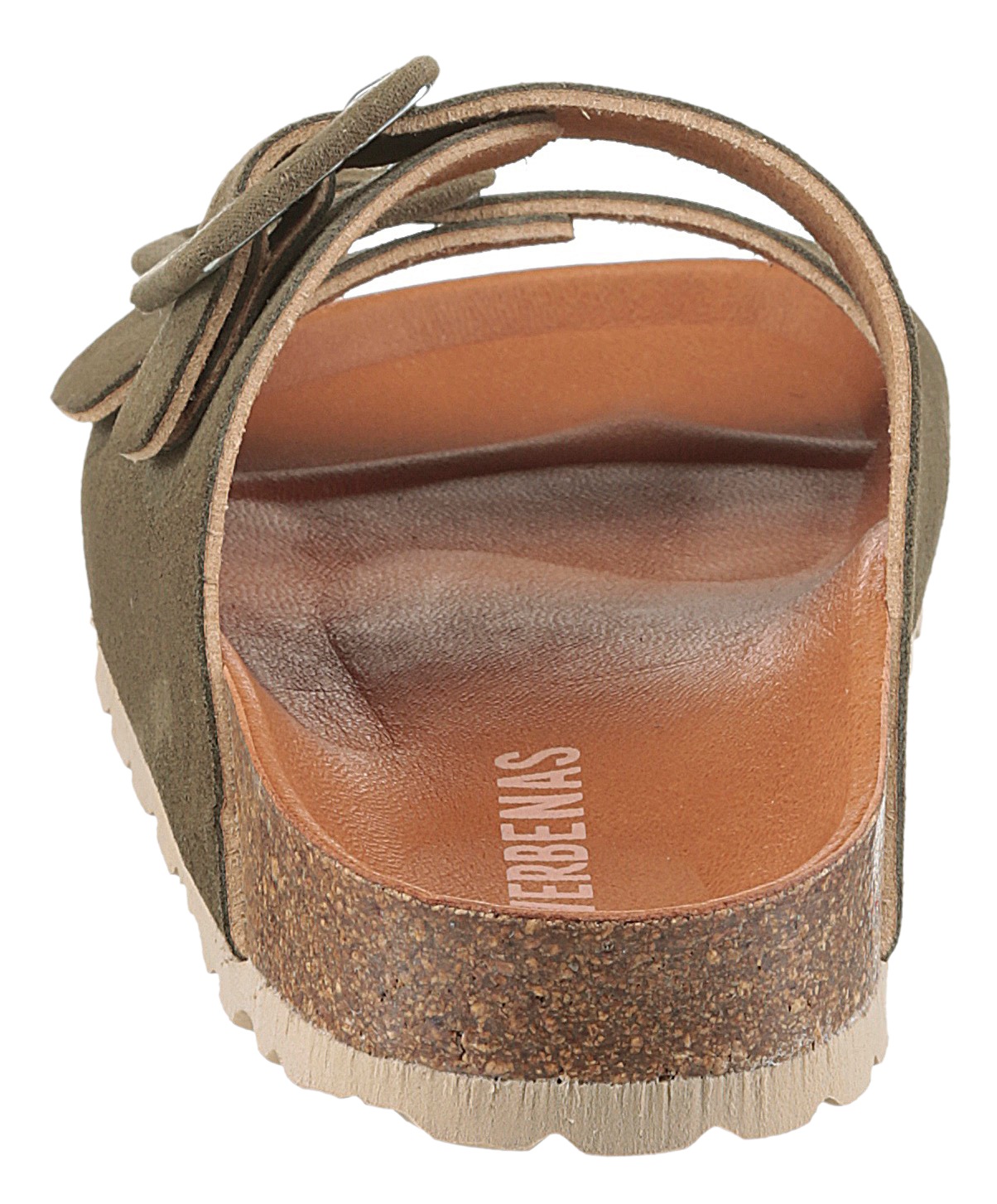VERBENAS Pantolette »Randell Velour«, Sommerschuh, Schlappen, Hausschuh, Urlaubschuh mit Softfußbett