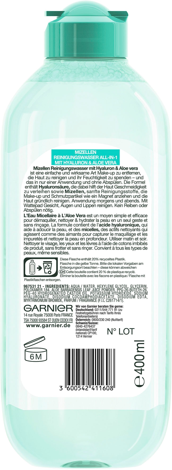 GARNIER Gesichtswasser Reinigungswasser »Mizellen All-in-1