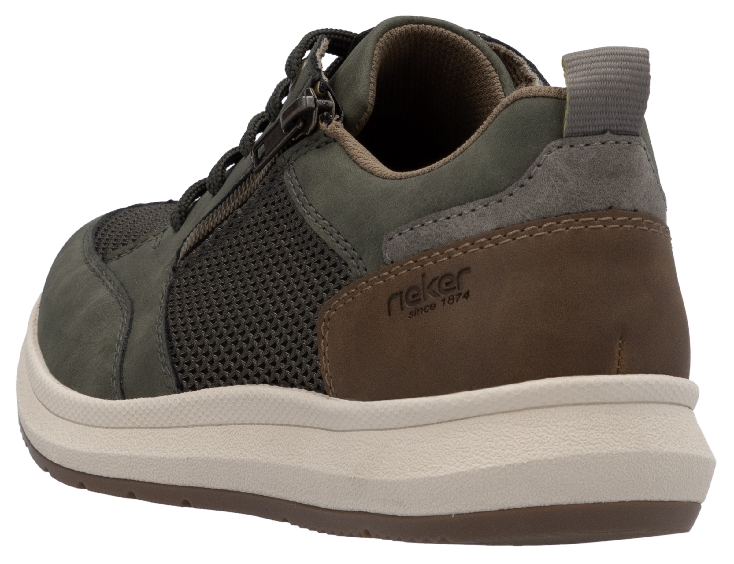 Rieker Sneaker, Halbschuh, Freizeitschuh, Schnürschuh mit seitlichem Reißverschluss