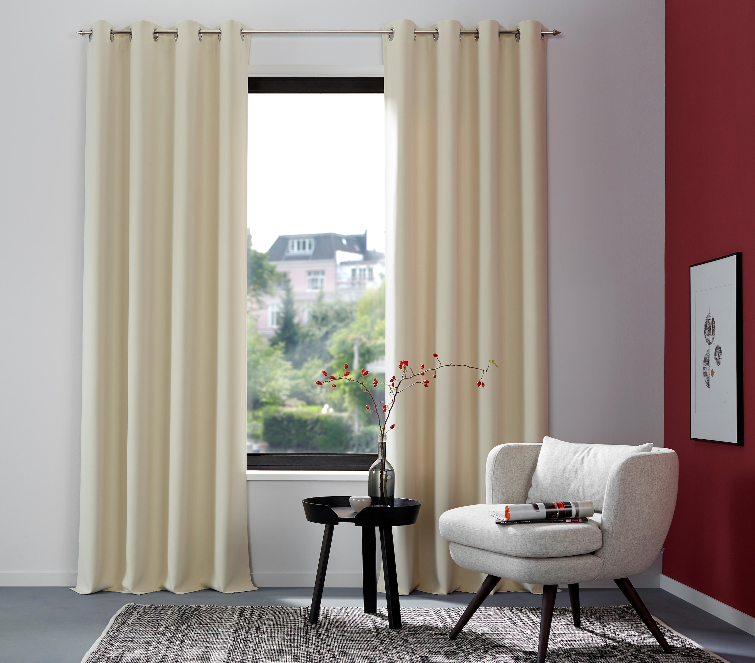 my home Vorhang »Sola«, einfarbig, 270 St.), und 130 cm Überbreite online kaufen (1 Verdunkelung, Breite cm