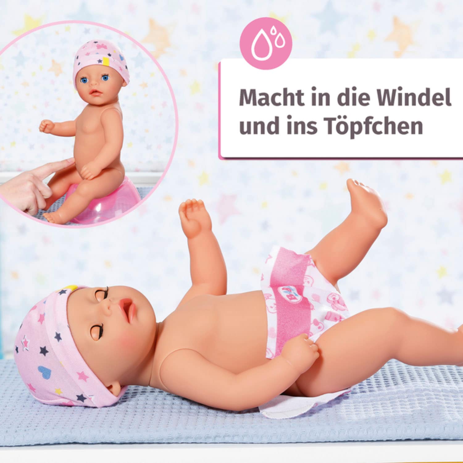 Baby Born Babypuppe »Soft Touch Little Girl, 36 cm«, mit lebensechten Funktionen