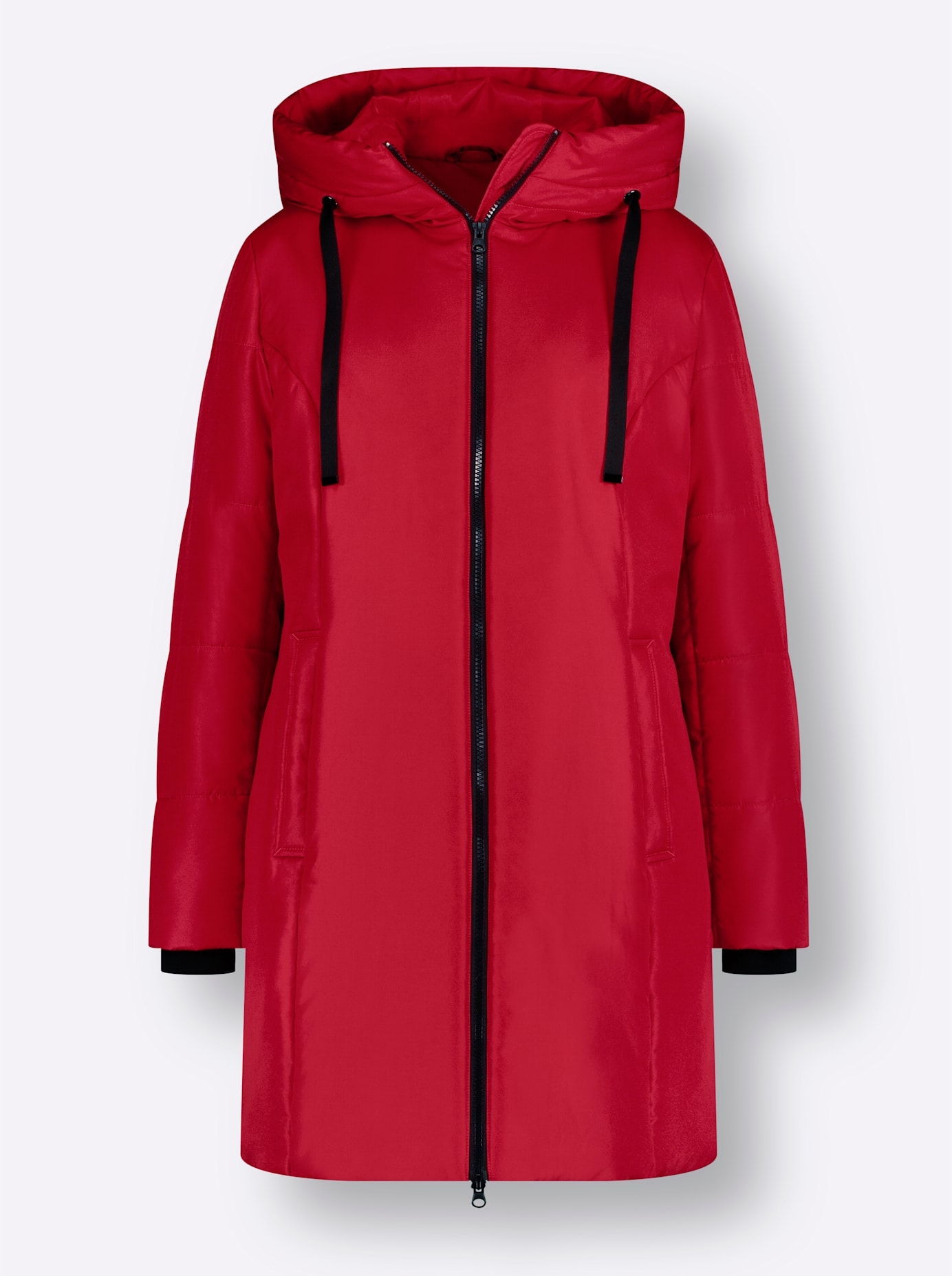 Classic Basics Langjacke, mit Kapuze