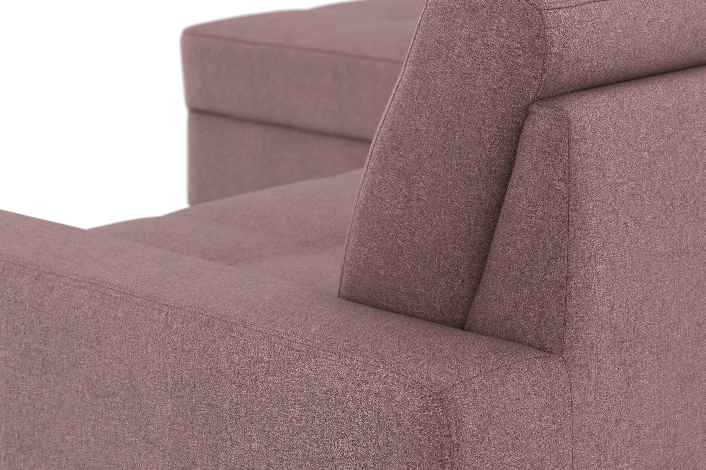 DOMO collection Ecksofa »Florentina zeitlos und elegant, Sitznähte als Designelement, L-Form«, wahlweise mit Bettfunktion, mit Kontrastnaht, Komfortsitzhöhe 47cm