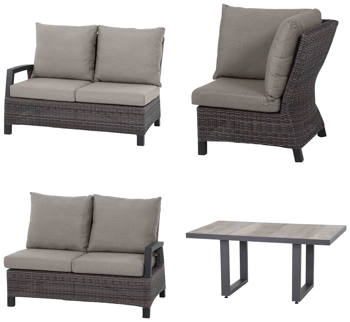 Siena Garden Gartenlounge-Set "Corido" 4 Stk. tlg.