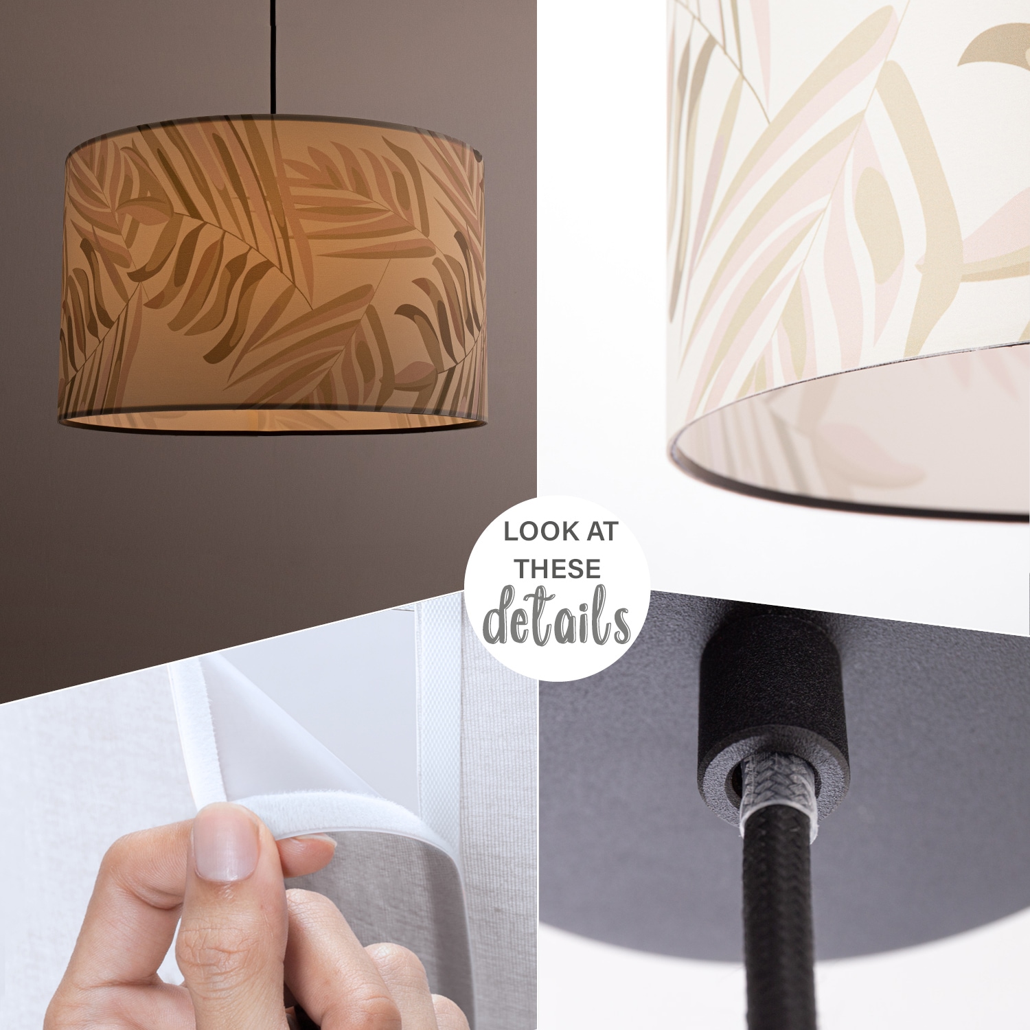 Paco Home Pendelleuchte »Kuba 126« E27 Lampenschirm Esstisch Hängelampe Wohnzimmer Kinderzimmer Palme