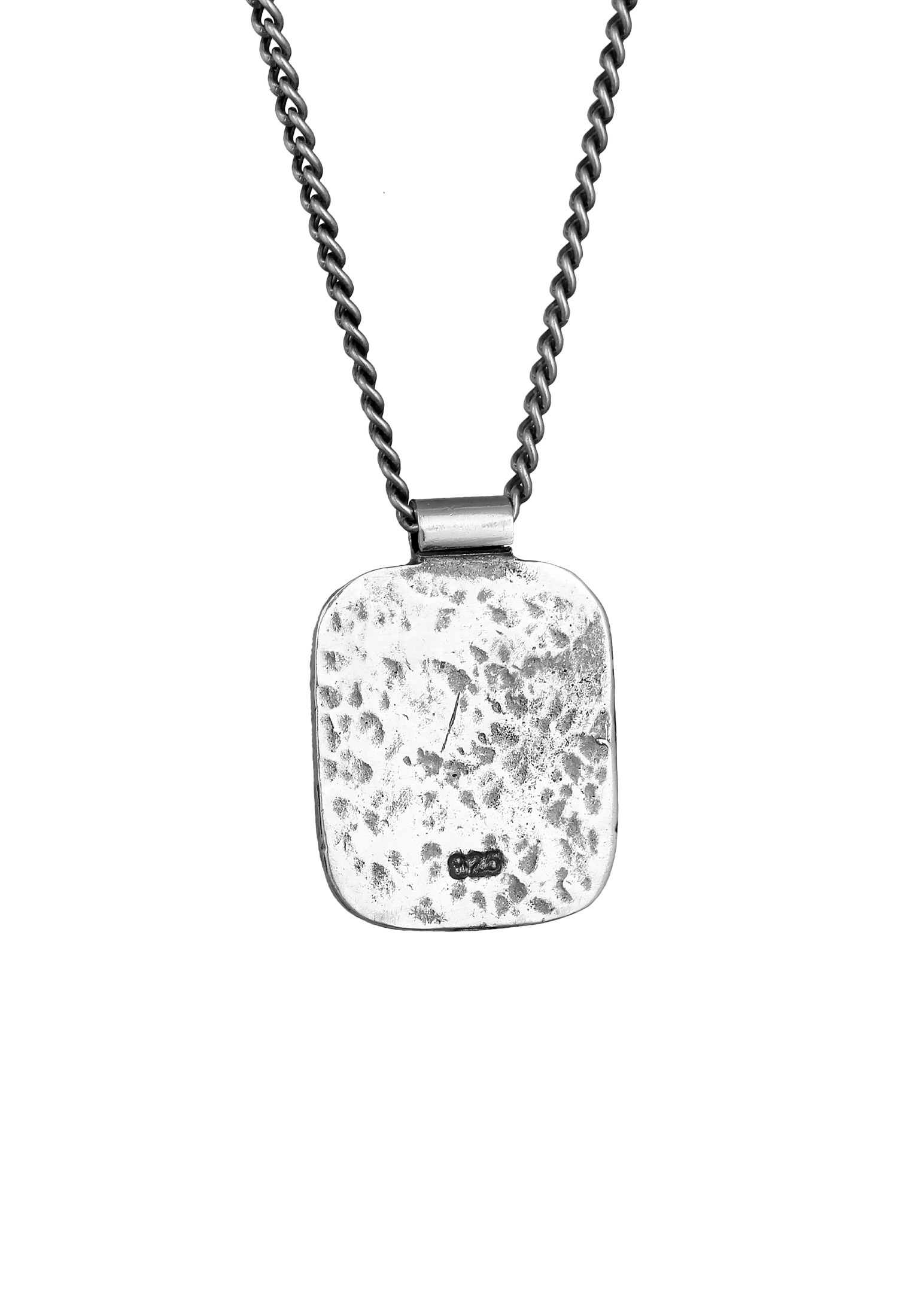 HAZE & GLORY Lange Kette »Halskette Dog Tag Gravur - The Moment 925 Silber«