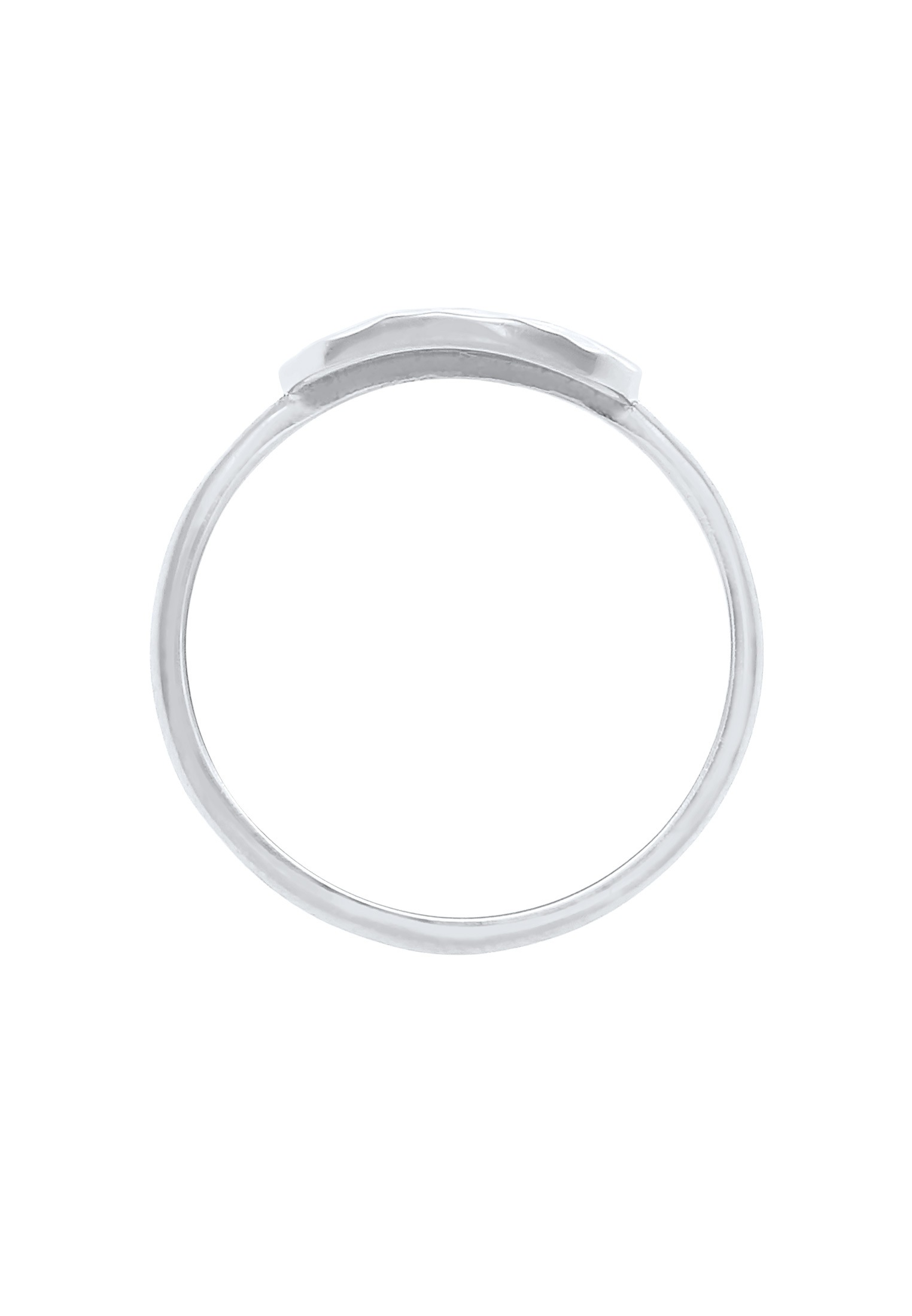 Elli Silberring »Ring Dot Plättchen Gehämmert 925 Silber«