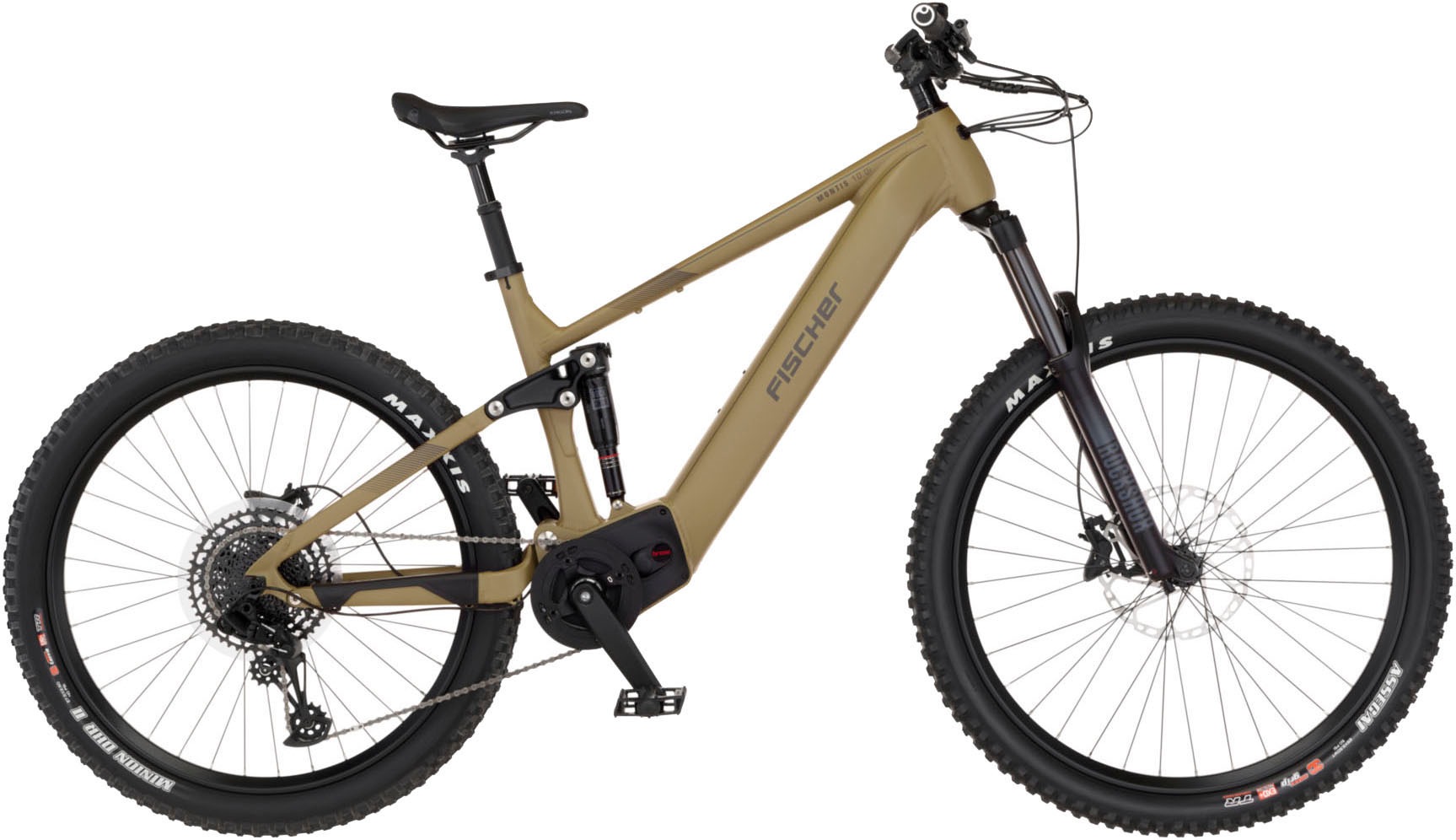 FISCHER Fahrrad "MONTIS 10.0i Fully 711" 12 Gang SRAM SX 11-50 Kettenschaltung Schaltwerk Mittelmotor mit Akku-Ladegerät  mit Werkzeug, Pedelec, Elektrofahrrad für Damen und Herren, MTB