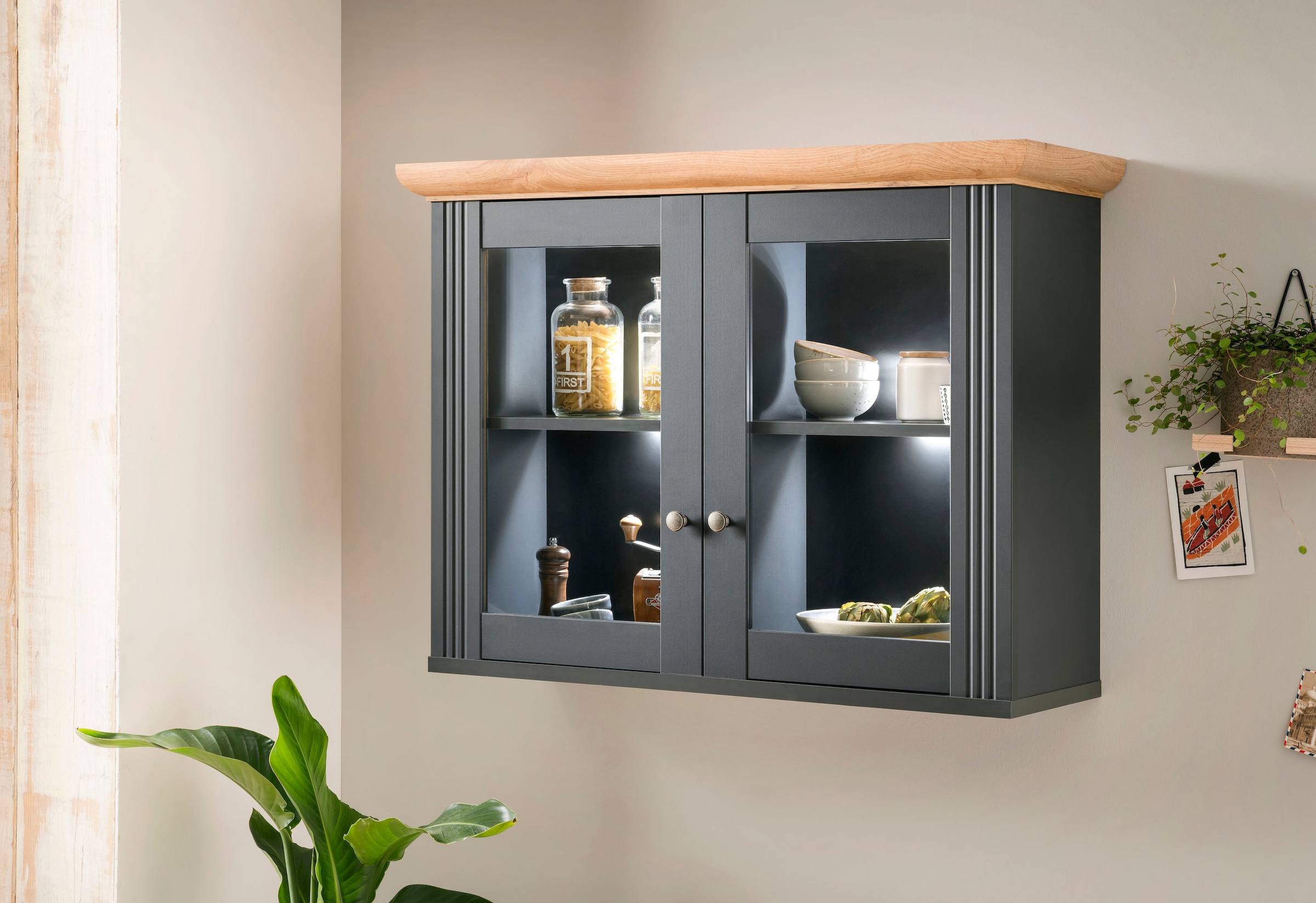 KOCHSTATION Hängeschrank »Westminster«, im romantischen Landhausstil, Breite 96 cm