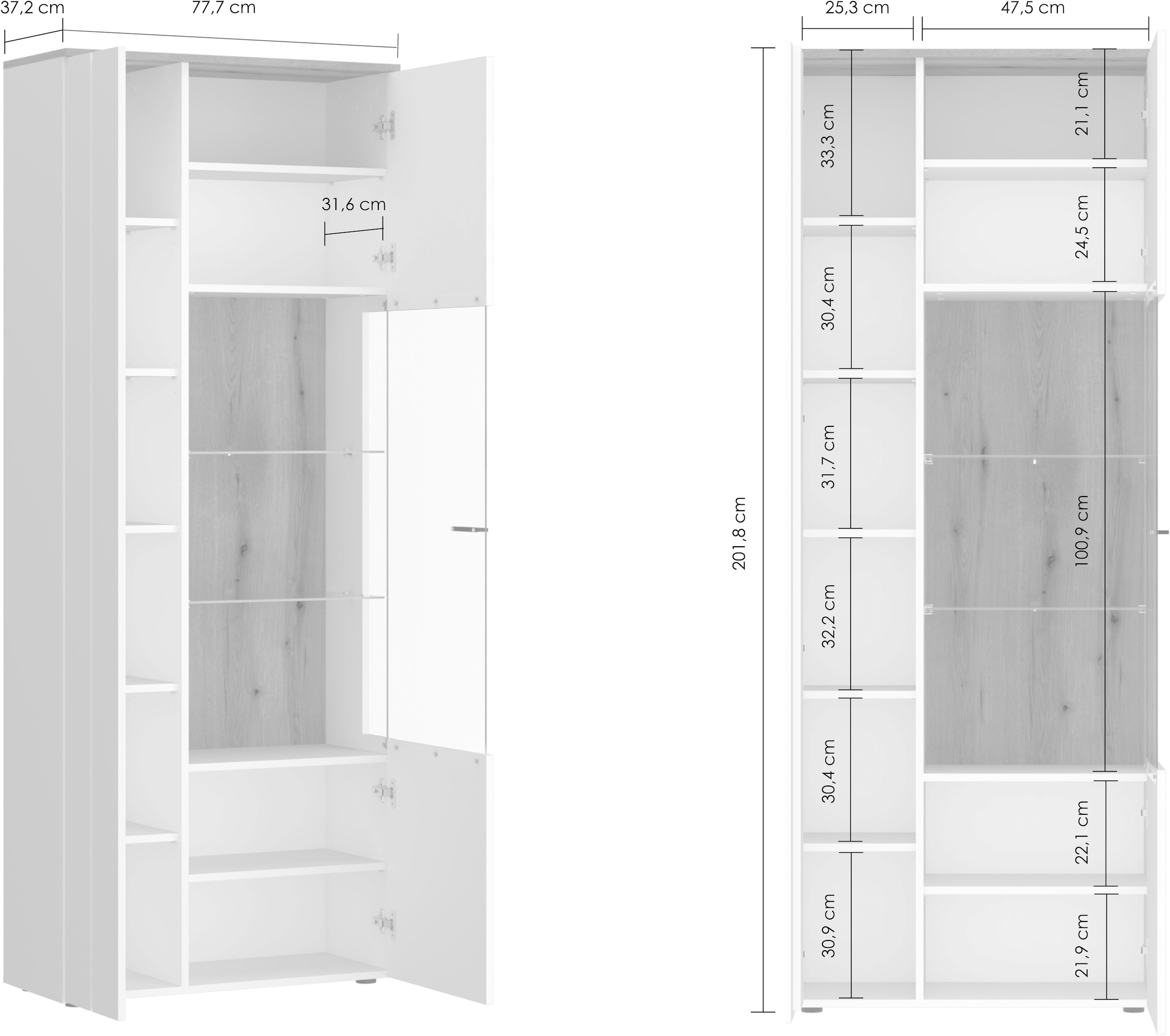 Home affaire Wohnwand »Dalano« 4 Stk. tlg.