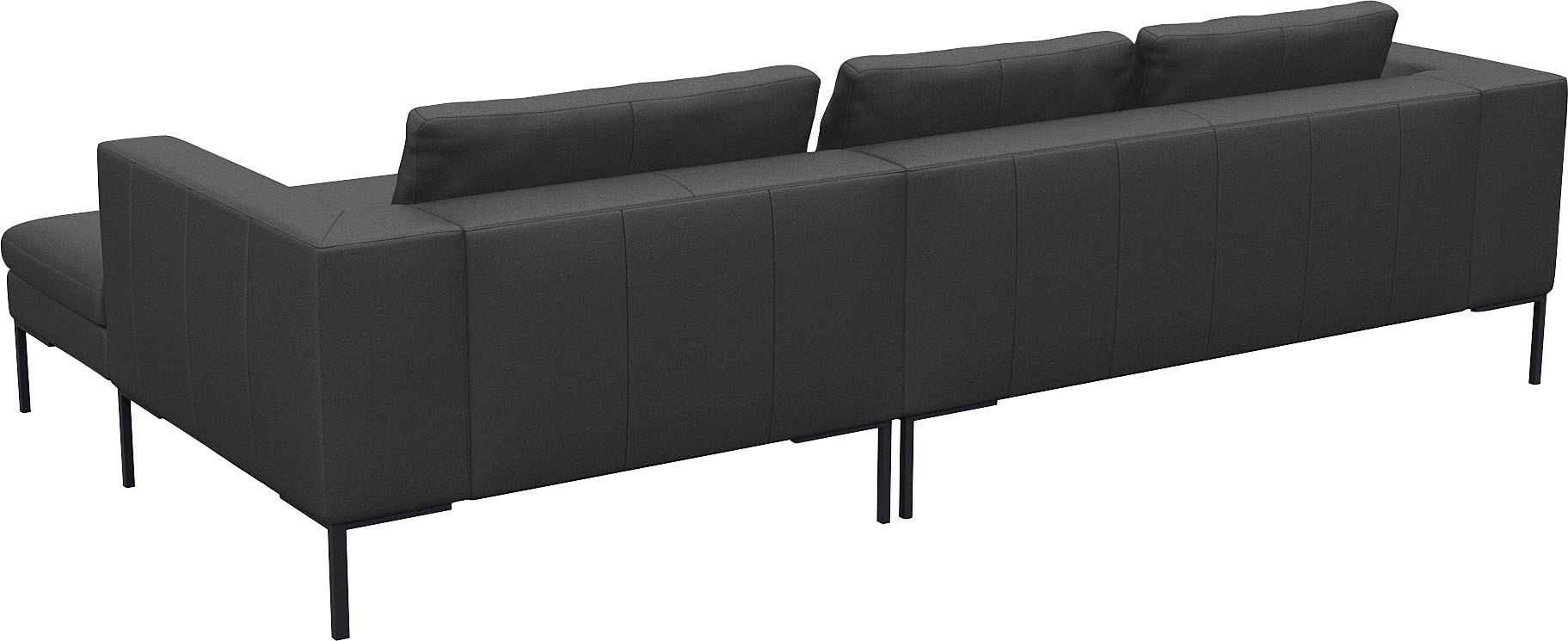 FLEXLUX Ecksofa »Loano, toller Sitzkomfort, L-Form«, modernes Sofa, frei im Raum stellbar, lose Kissen, Kaltschaum im Sitz