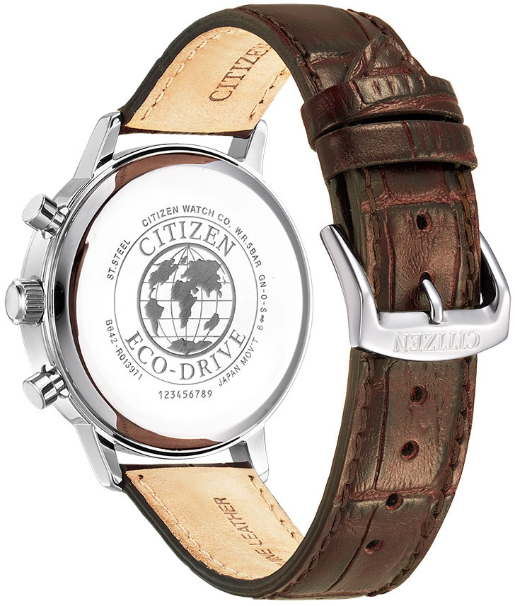 Citizen Chronograph »CA7061-26X«, Armbanduhr, Herrenuhr, Solar, Stoppfunktion, Lederarmband