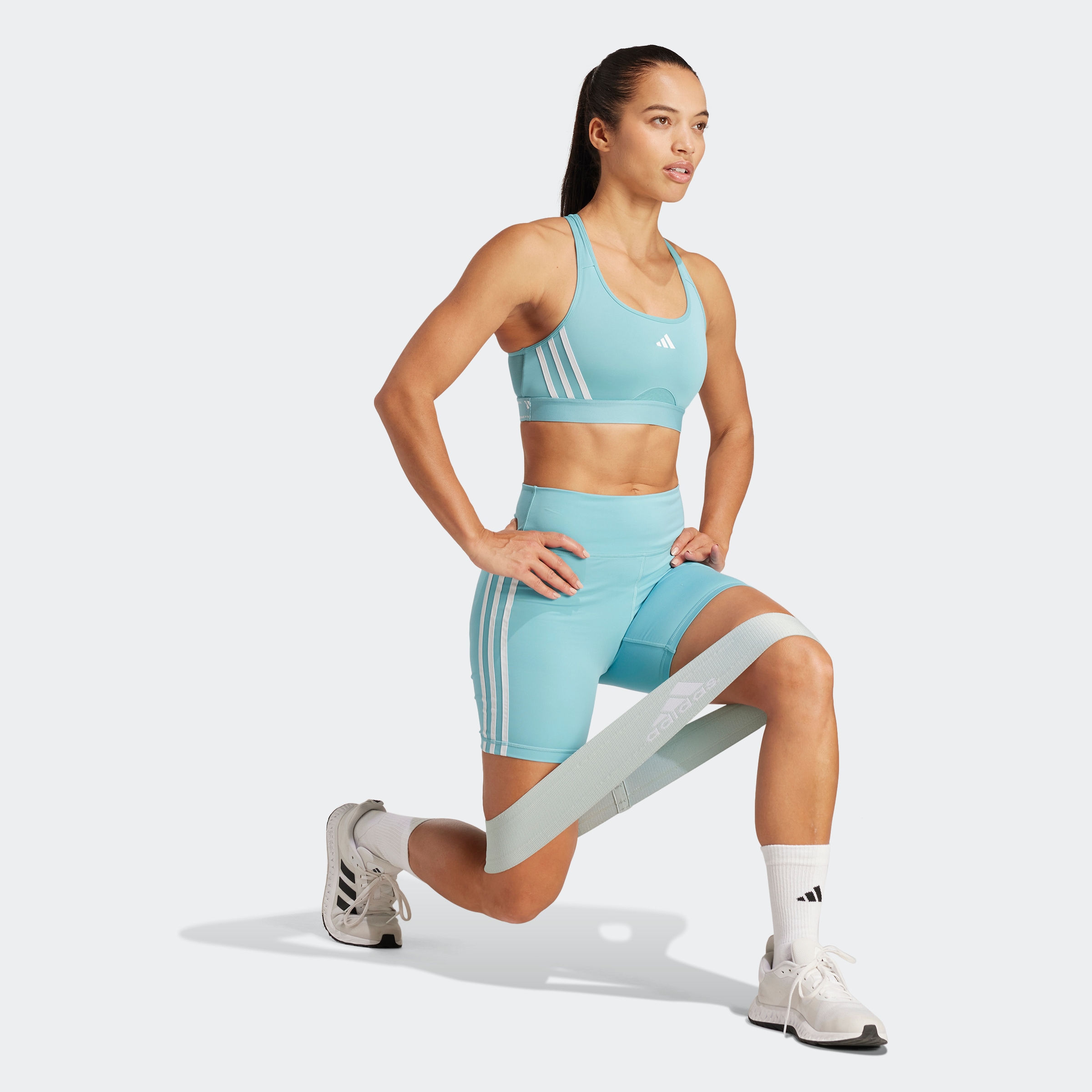 adidas Performance Shorts »TRAINING ESSENTIALS 3STREIFEN HIGHWAISTED KURZE«, (1 tlg.)