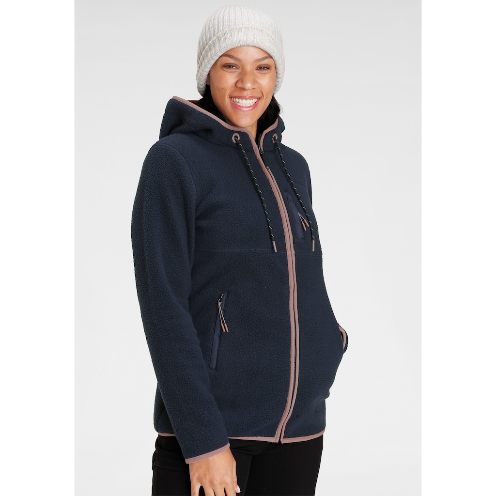 Polarino Fleecejacke, mit Kapuze