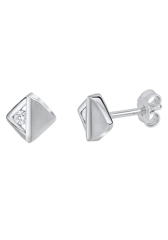 Paar Ohrstecker »Schmuck Geschenk Silber 925 Ohrschmuck Viereck Quadrat«