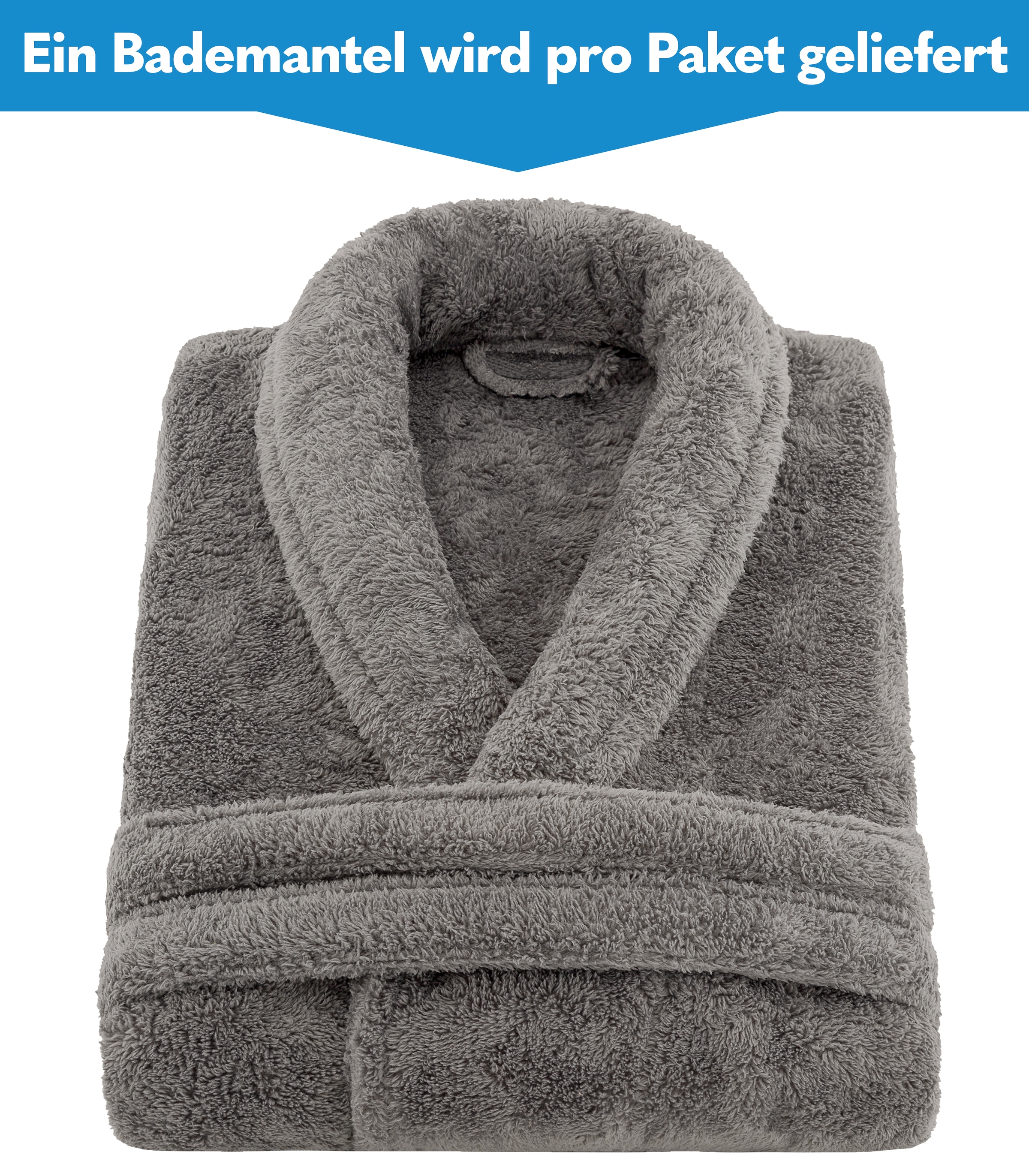 HAMMETEX Bademantel »Bademantel unisex, ultraweicher & flauschiger Fleecemantel«, (Packung), ideal für Sauna & Spa, Hotelbademantel, Morgenmantel