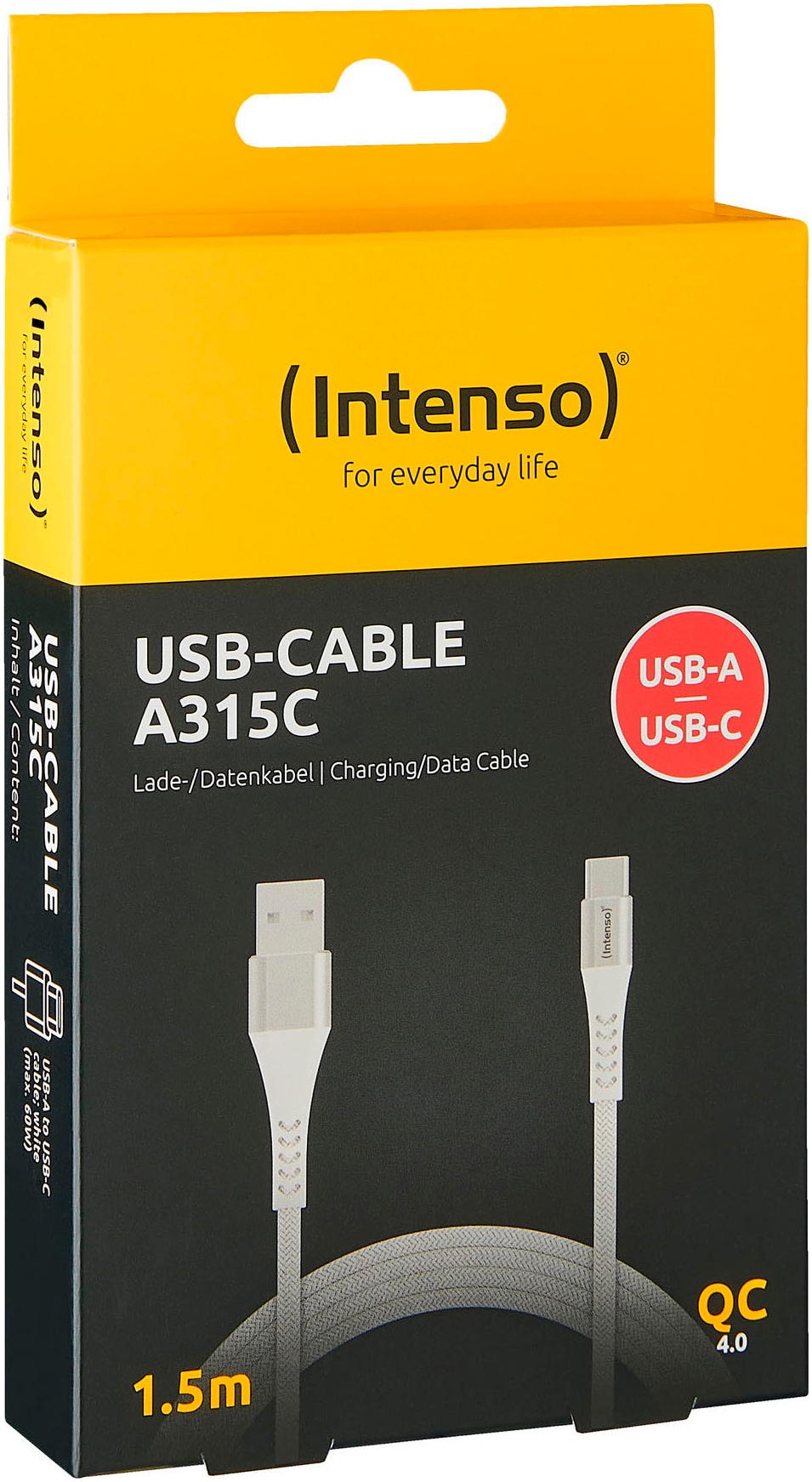 Intenso USB-Kabel »USB-A zu USB-C Kabel«, USB Typ A-USB Typ C, 150,00 cm