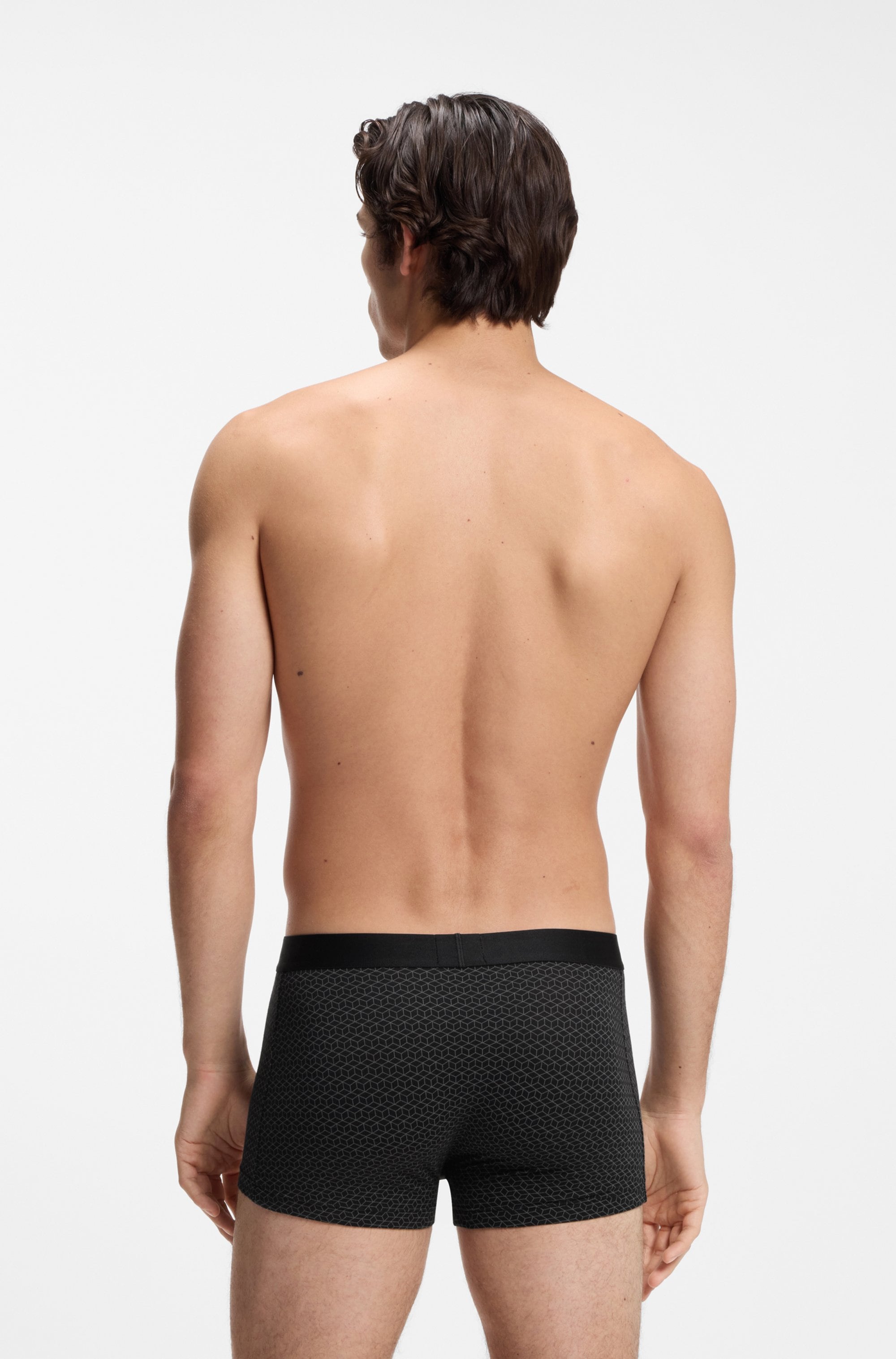 BOSS Trunk »Trunk 3P BOSS ONE« 3 Stk. mittlere Bundhöhe, 1x gemustert, 2x unifarben