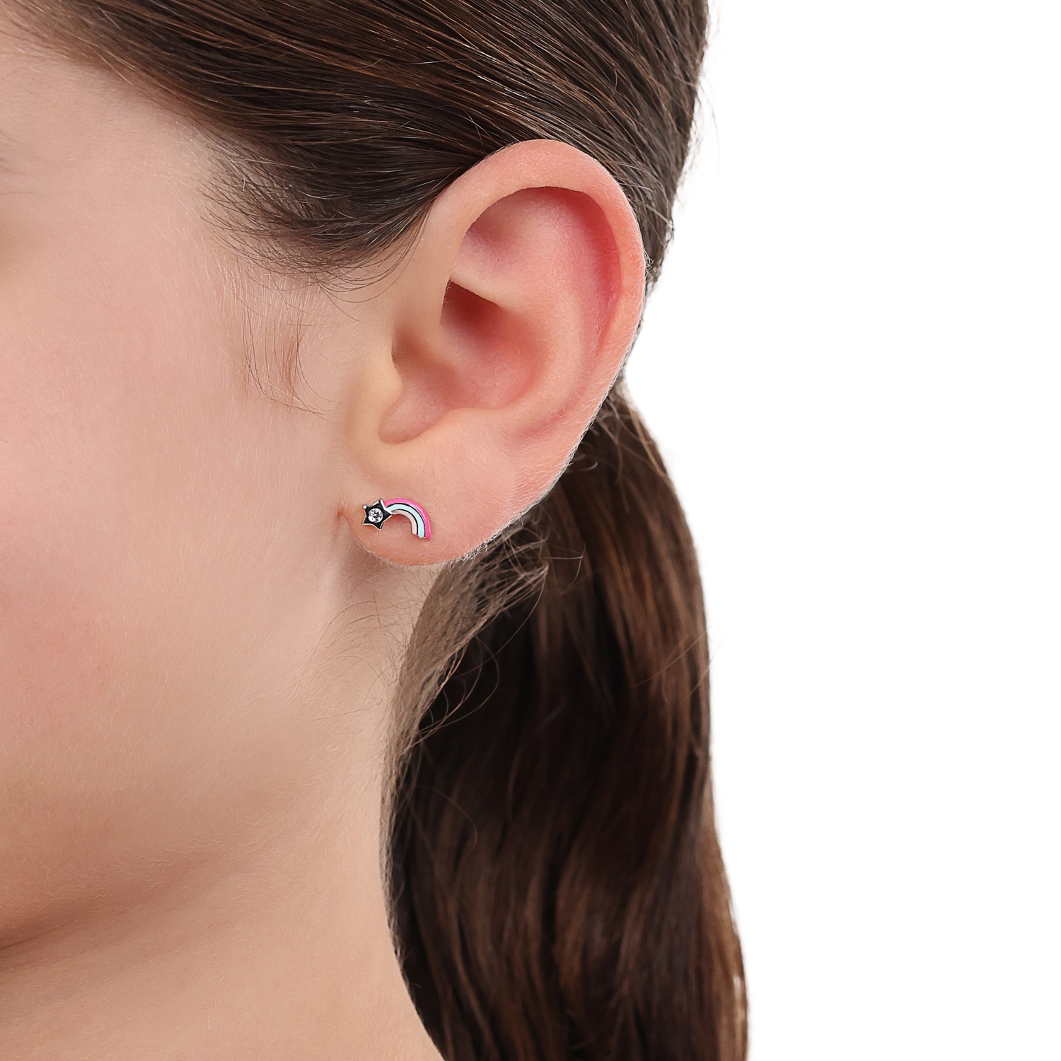 Prinzessin Lillifee Paar Ohrstecker »Sternschnuppe-Motiv« mit Zirkonia (synth.)