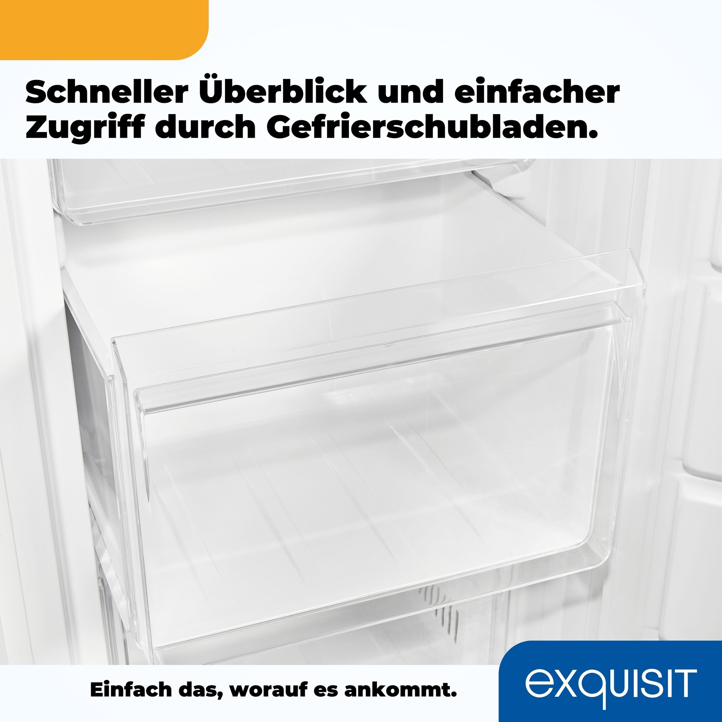 exquisit Gefrierschrank »GS231-NF-H-040D weiss«, 143 cm hoch, 54 cm breit, 161 Liter Nutzinhalt, NoFrost, Schnellgefrieren