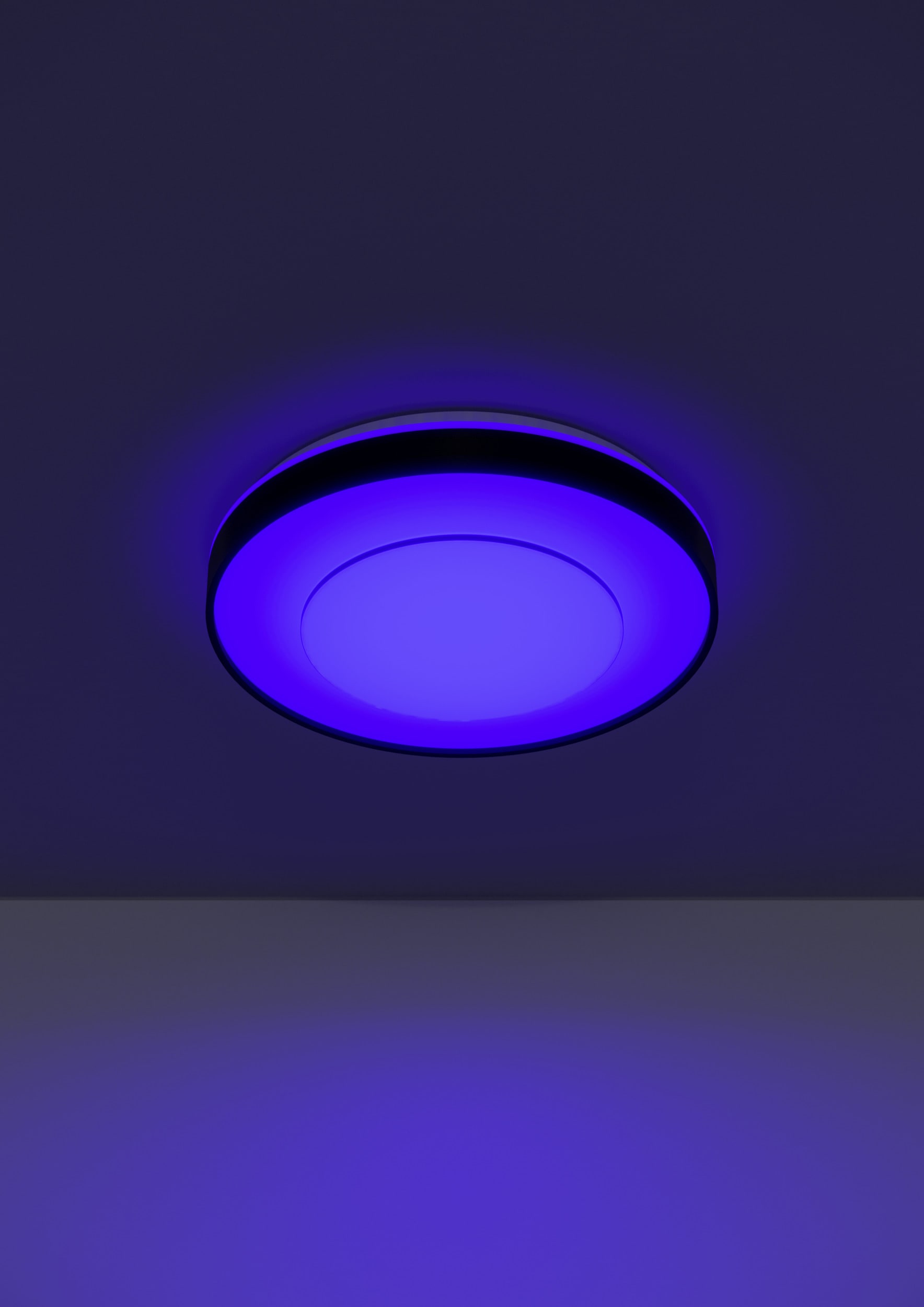 EGLO LED Deckenleuchte »MONTERIGGIONI-Z Deckenlampe, Disco-Modus, ZigBee 3.0, Wohnzimmerlampe« LED-Modul 1 Stk. RGB | warmweiß - kaltweiß Fernbedienung inkl., App / Sprachsteuerung Alexa, H:8,5cm x D:38,4 cm