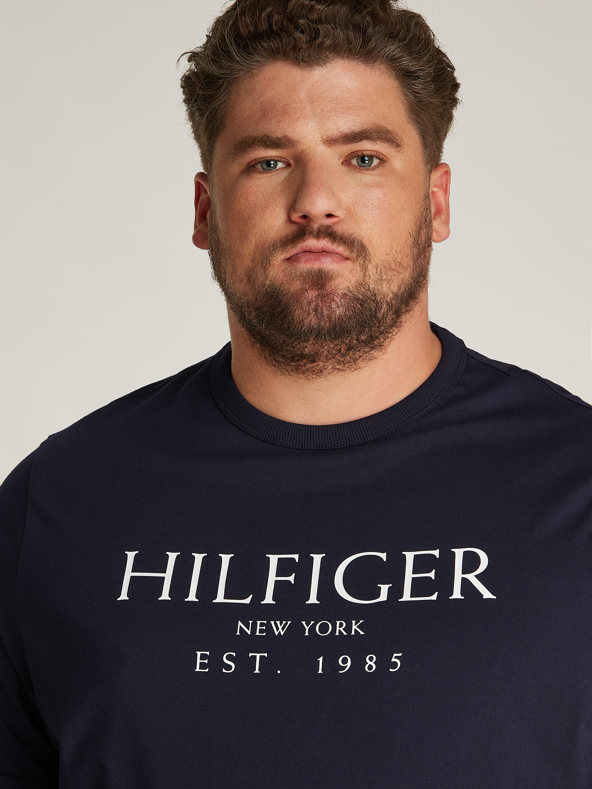 Tommy Hilfiger Big & Tall Longsleeve »BT-BIG HILFIGER LS TEE-B«, mit großem Print