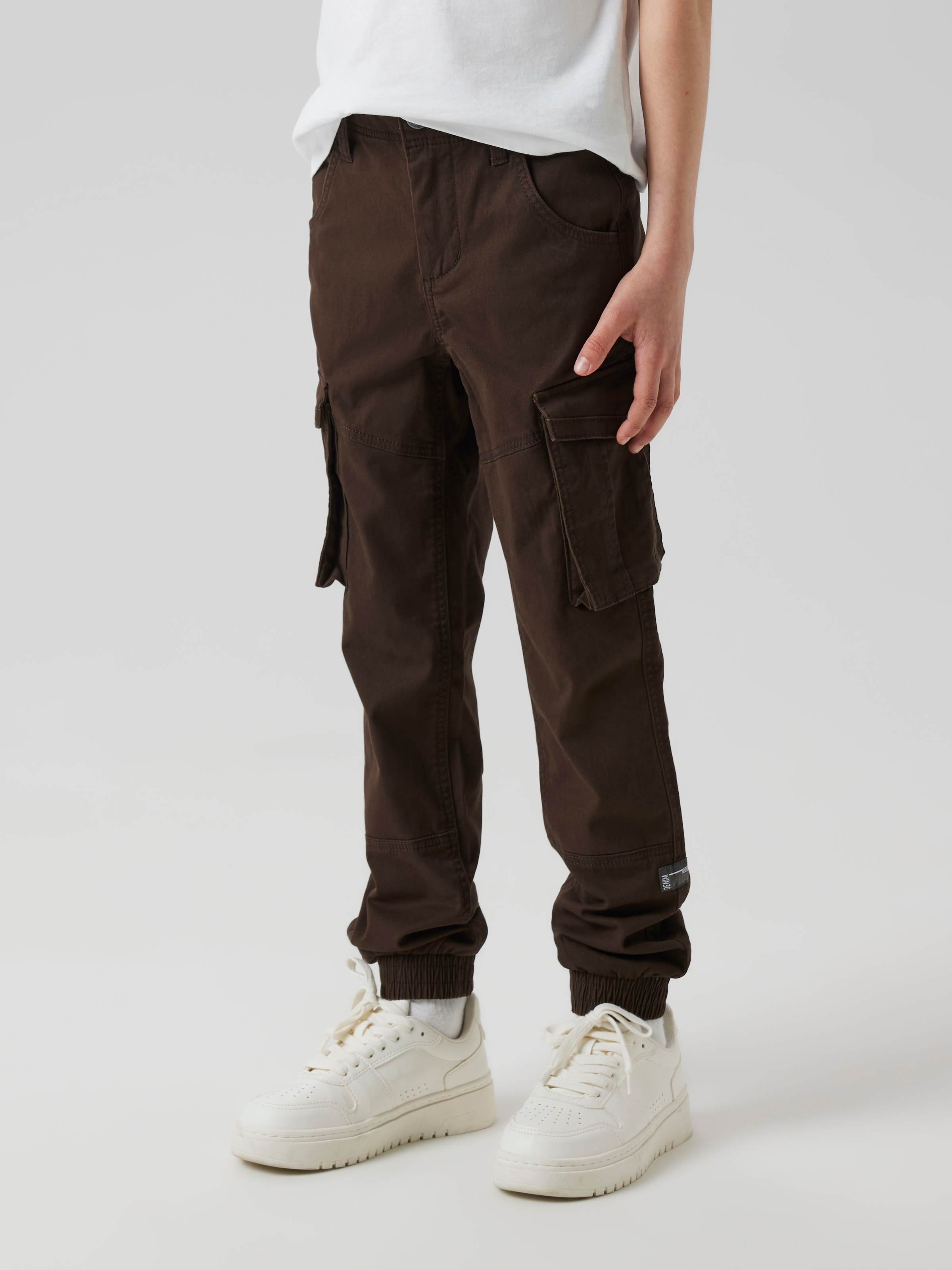 Name It Cargohose »NKMRYAN – für Jungen mit verstellbarem Bund und Stretchkomfort«  unifarben, casual, regular fit, Twill