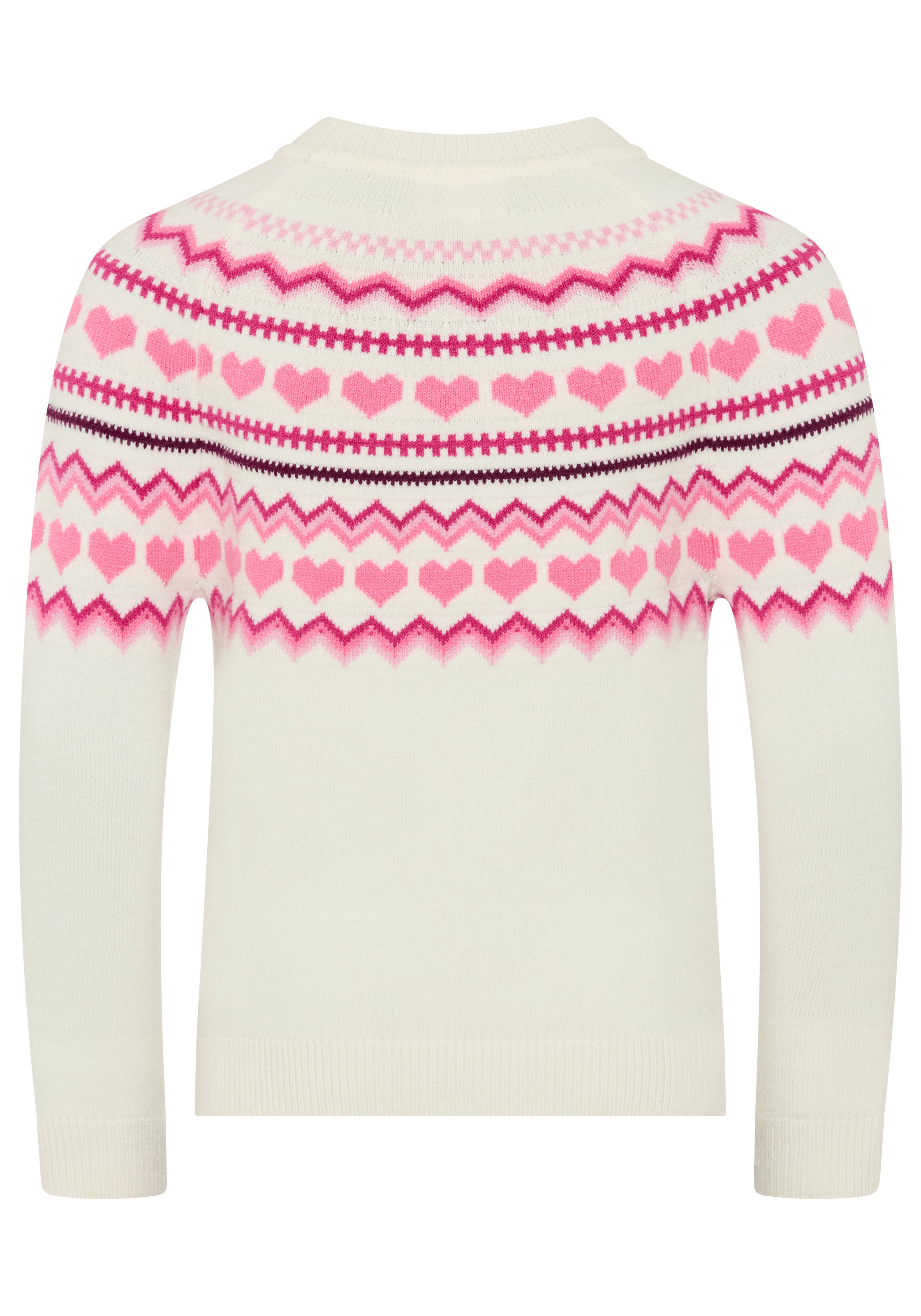 Scout Strickpullover »Jaccquard Pullover - Herzendesign - NEU von SCOUT« Langarm, elastisches Strickmaterial