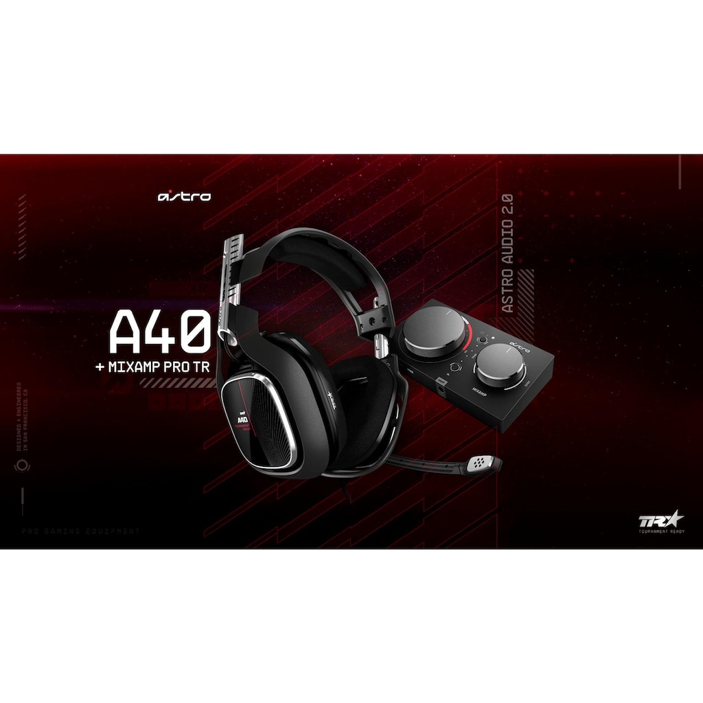 ASTRO Gaming-Headset »A40 TR Headset + MixAmp Pro TR -NEU- (XBox One, PC, MAC)«, Rauschunterdrückung